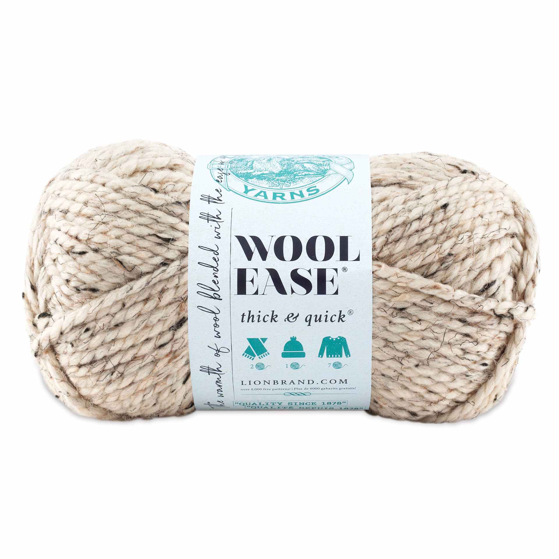 Lion Brand Wool Ease Thick & Quick Yarn - Oatmeal, 106 yds
