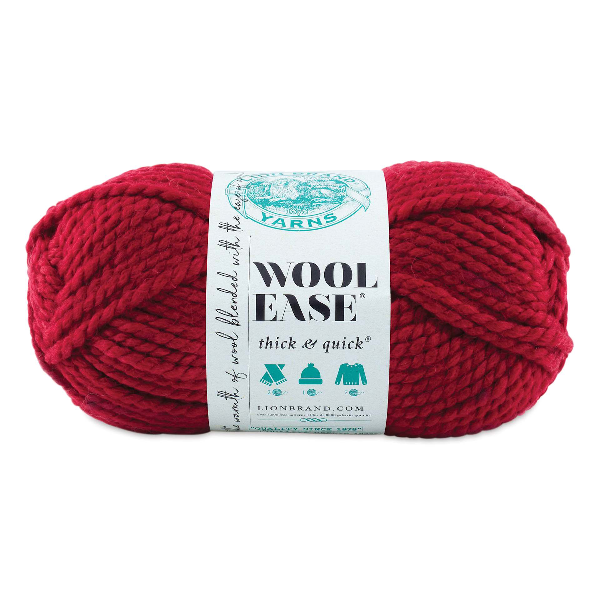 Lion Brand Wool Ease Thick & Quick Yarn - Cranberry, 106 yds