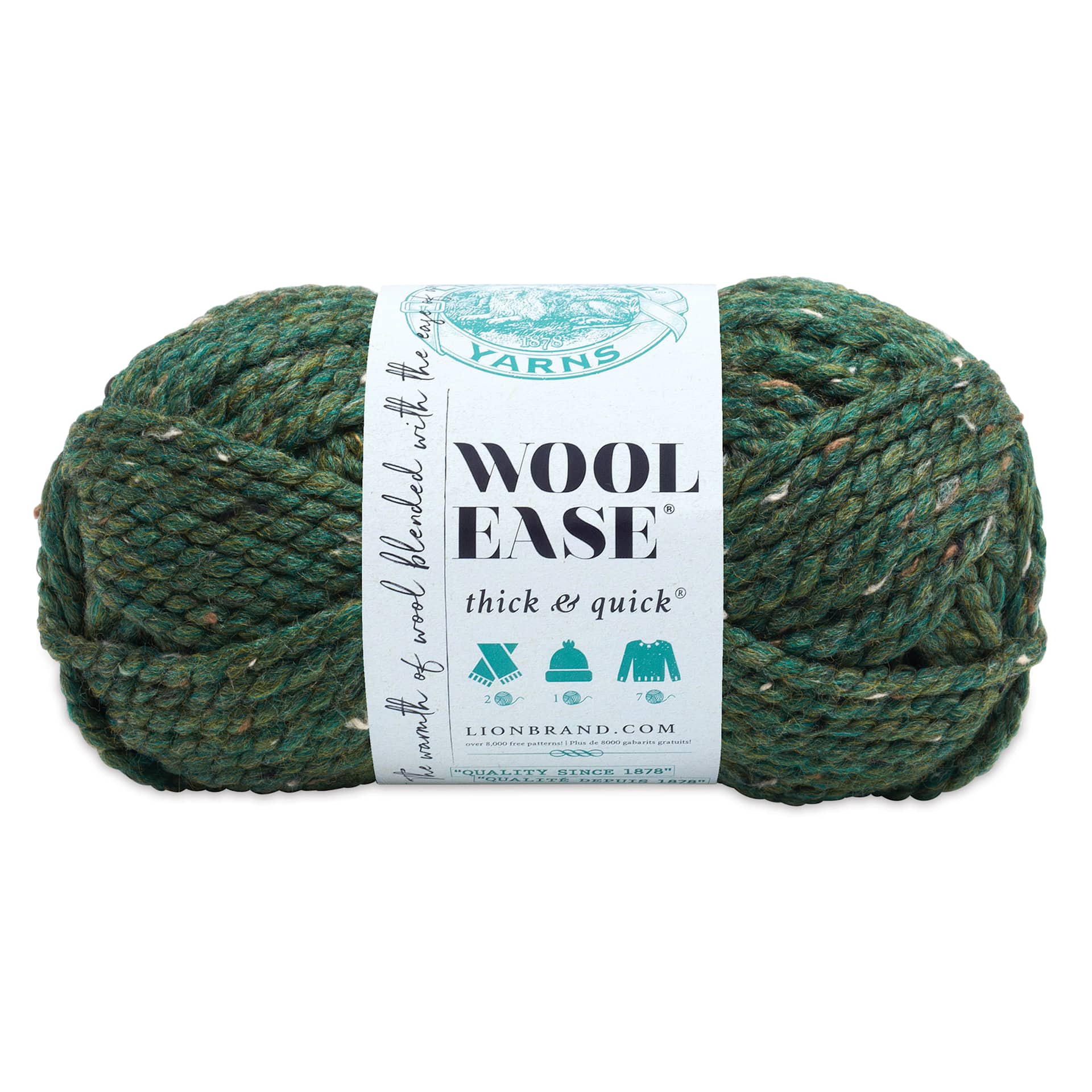 Lion Brand Wool Ease Thick & Quick Yarn - Kale, 106 yds
