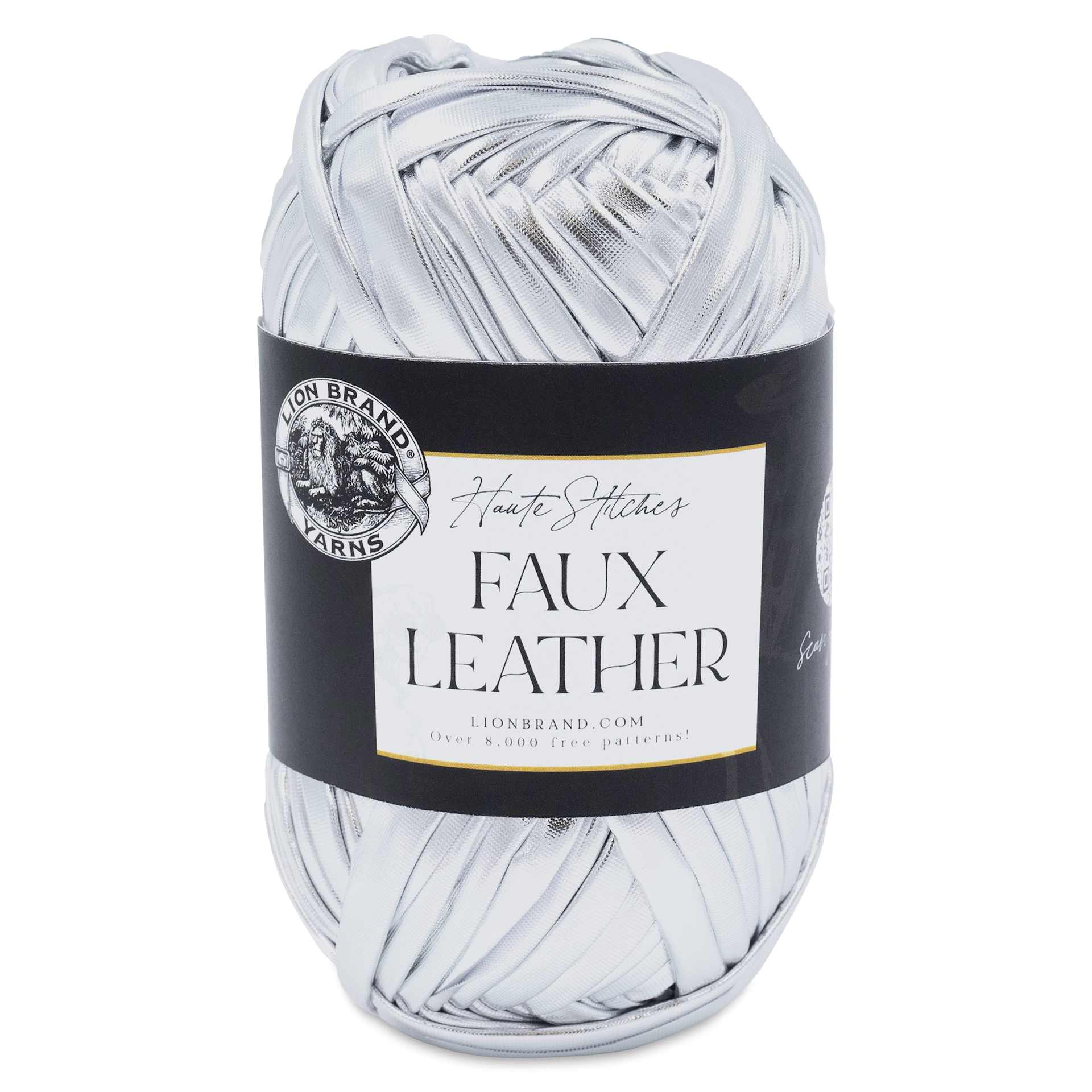 Lion Brand Yarn Haute Stitches Faux Leather Yarn - Disco, 39 yds