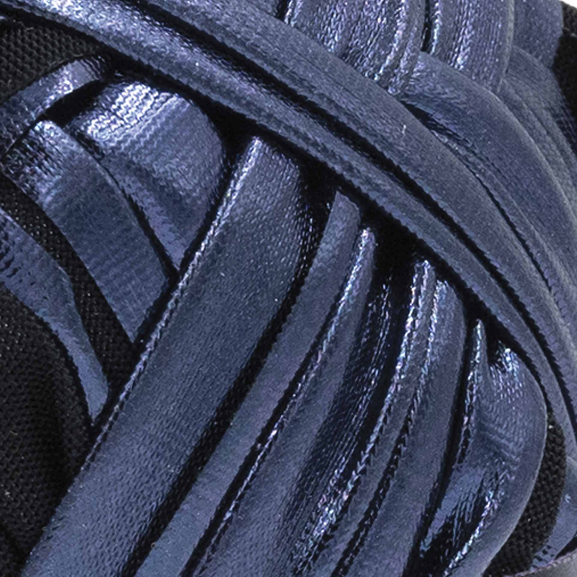 Lion Brand Yarn Haute Stitches Faux Leather Yarn - Ink - close-up
