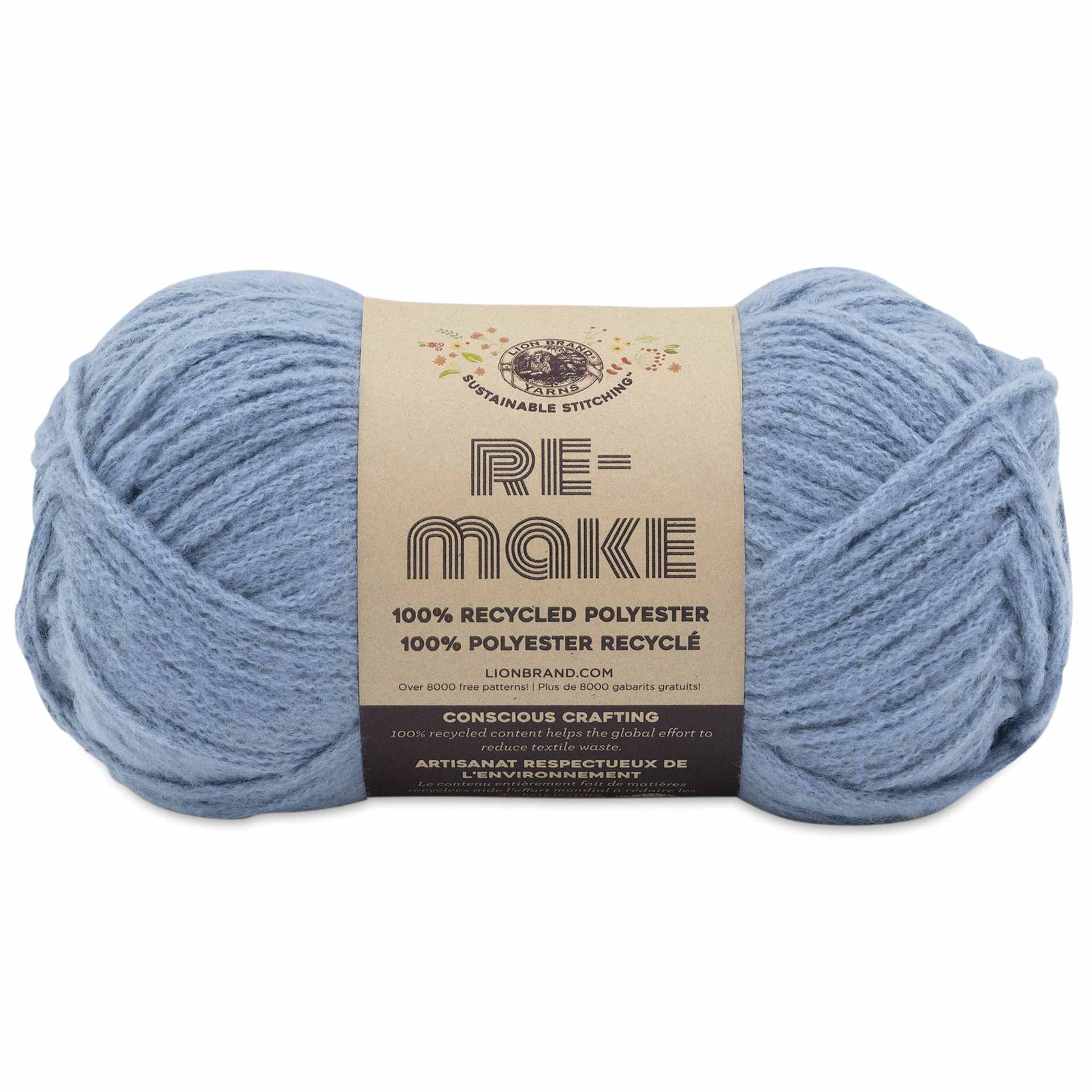 Lion Brand Yarn Re-Make Yarn - Azure Blue, 217 yds
