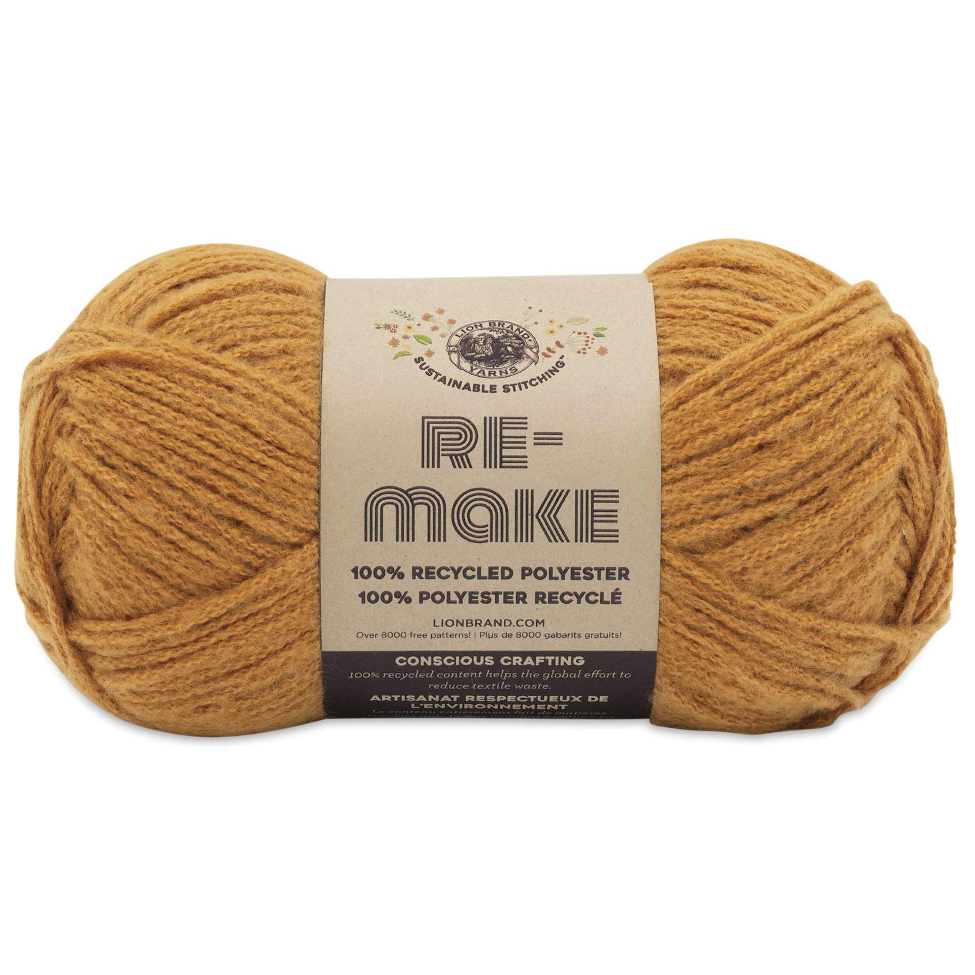 Lion Brand Yarn Re-Make Yarn - Amber, 217 yds