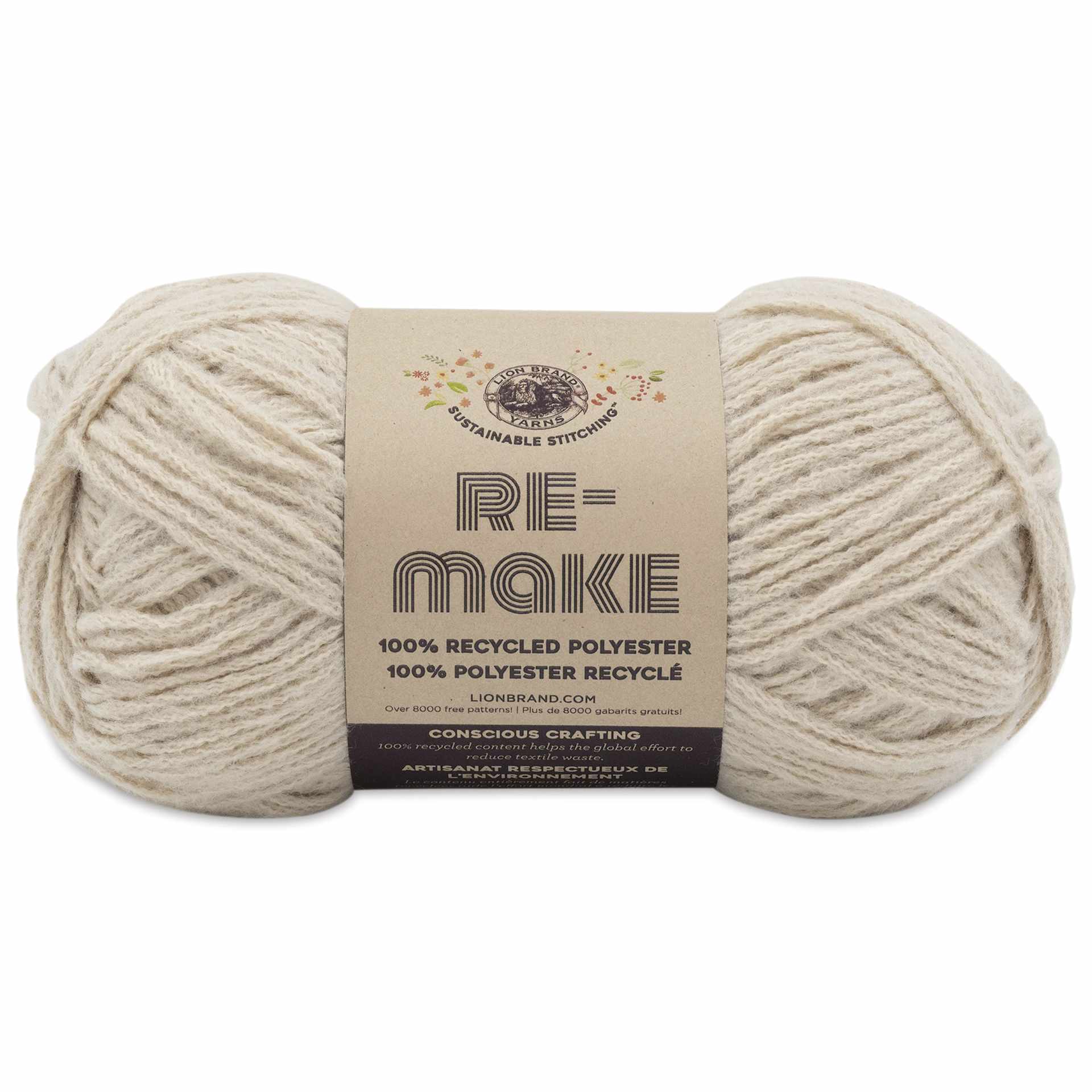 Lion Brand Yarn Re-Make Yarn - Hazelnut, 217 yds