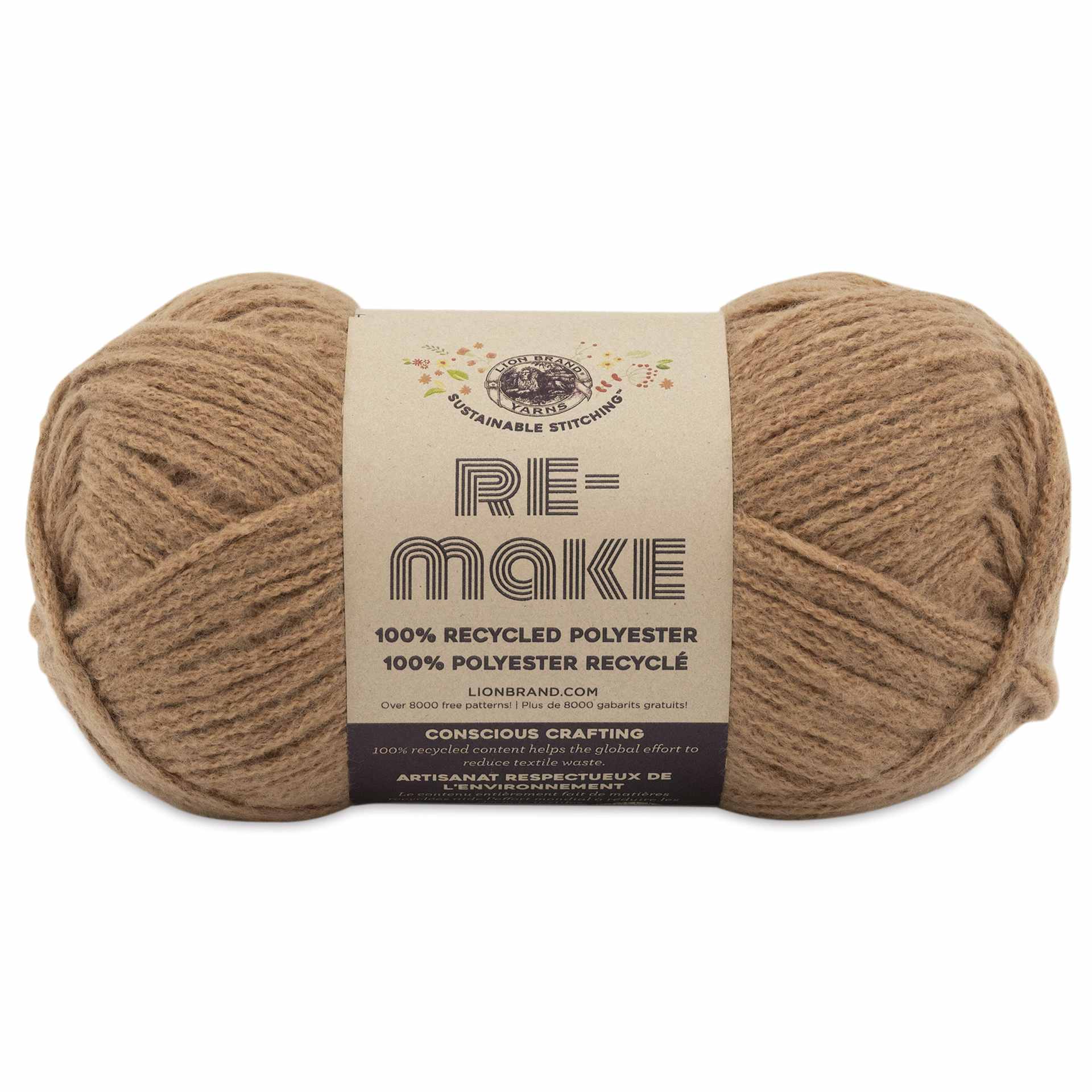 Lion Brand Yarn Re-Make Yarn - Chestnut, 217 yds