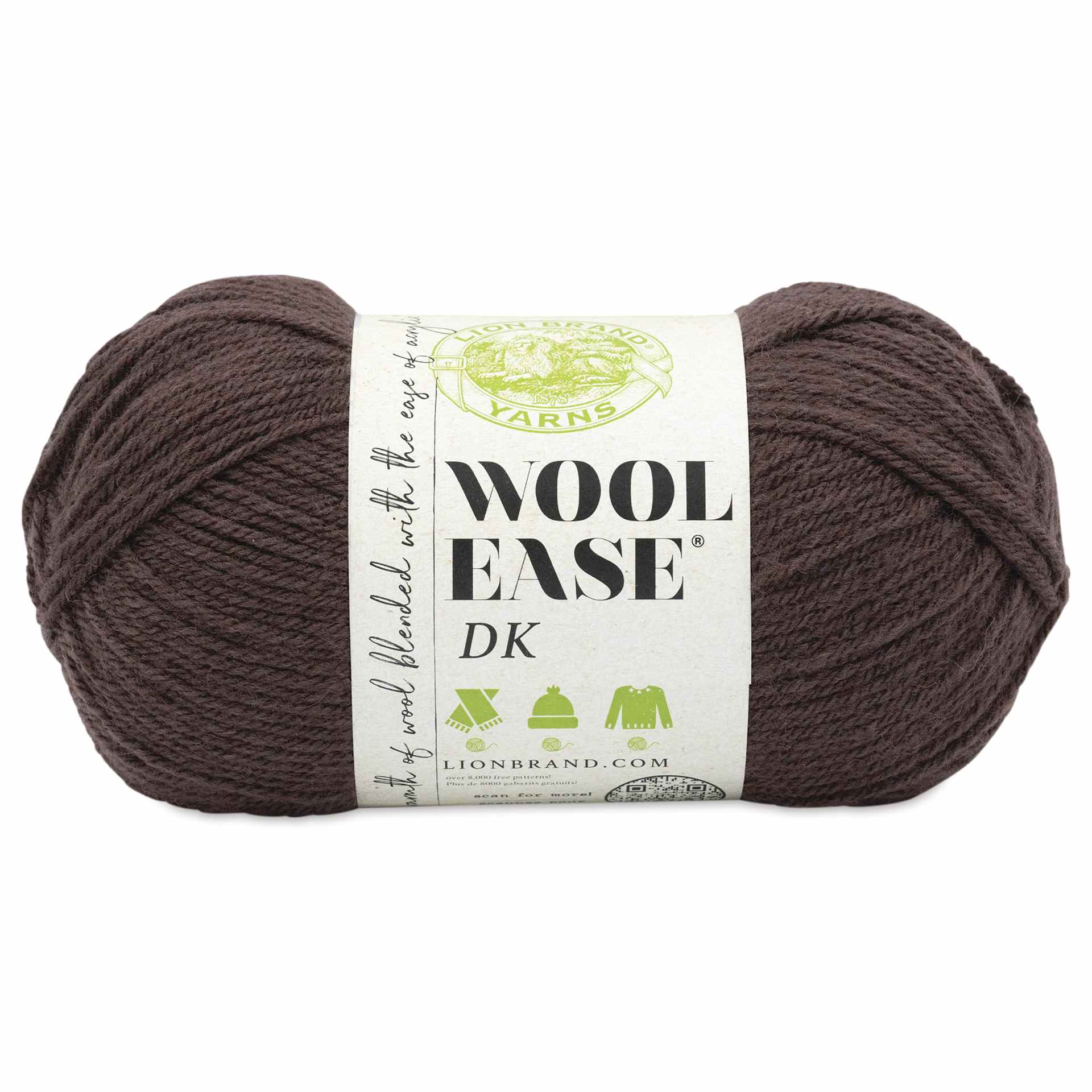 Lion Brand Yarn Wool-Ease DK Yarn - Hickory, 232 yds