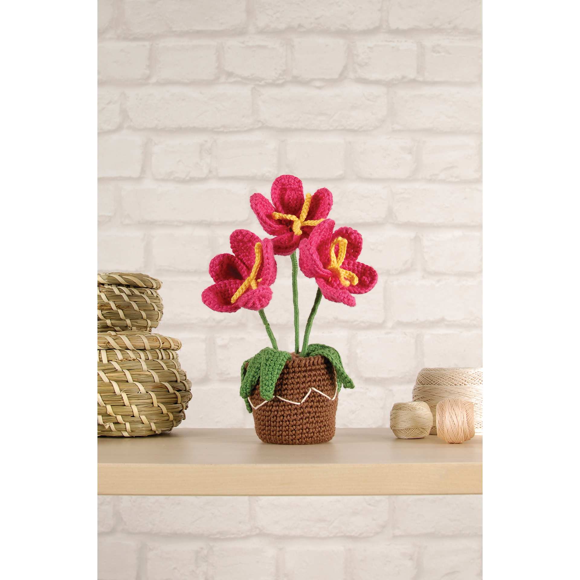 DMC Amigurumi Plant Kit - Flower Pot, finished