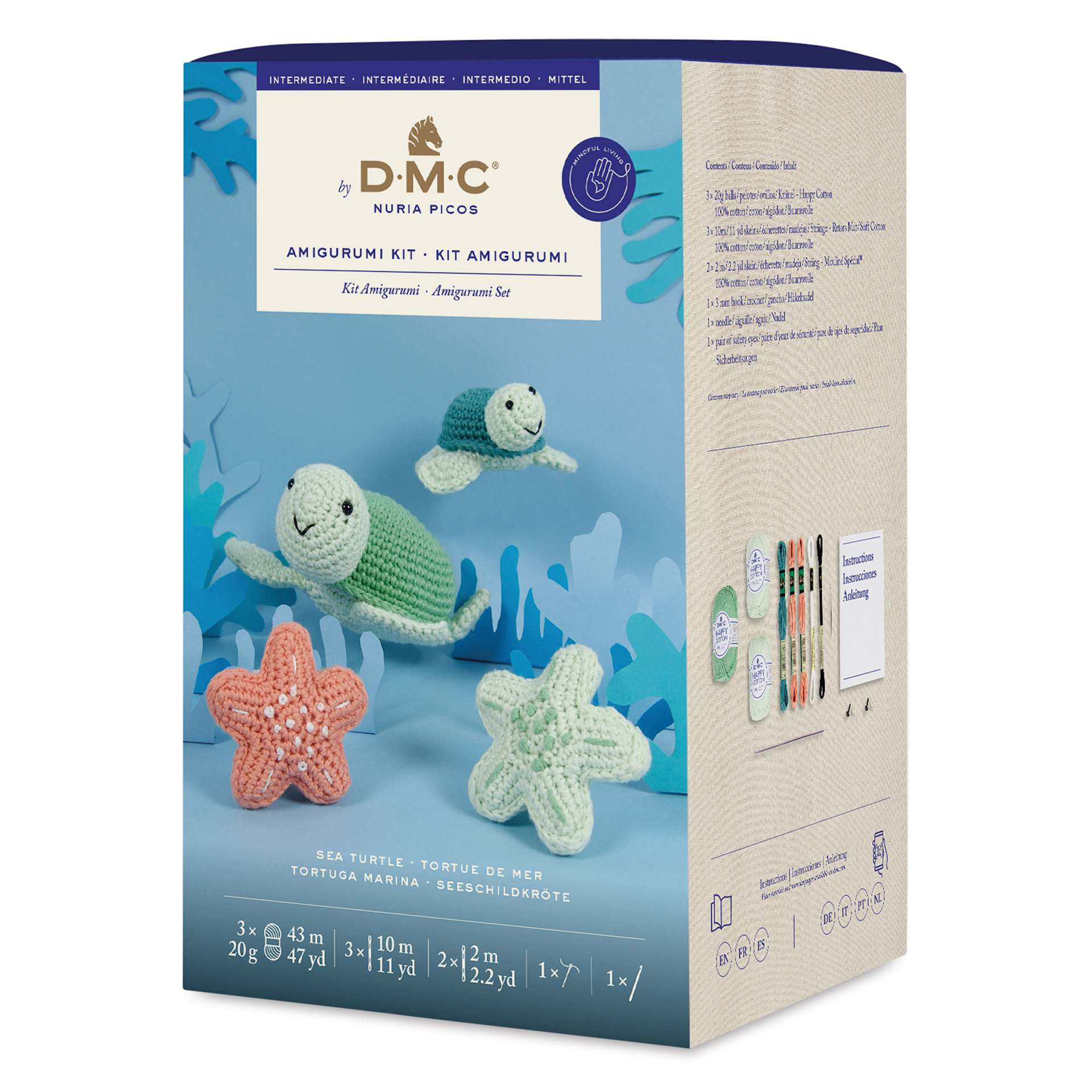 DMC Amigurumi Ocean Life Kit - Sea Turtle, packaging