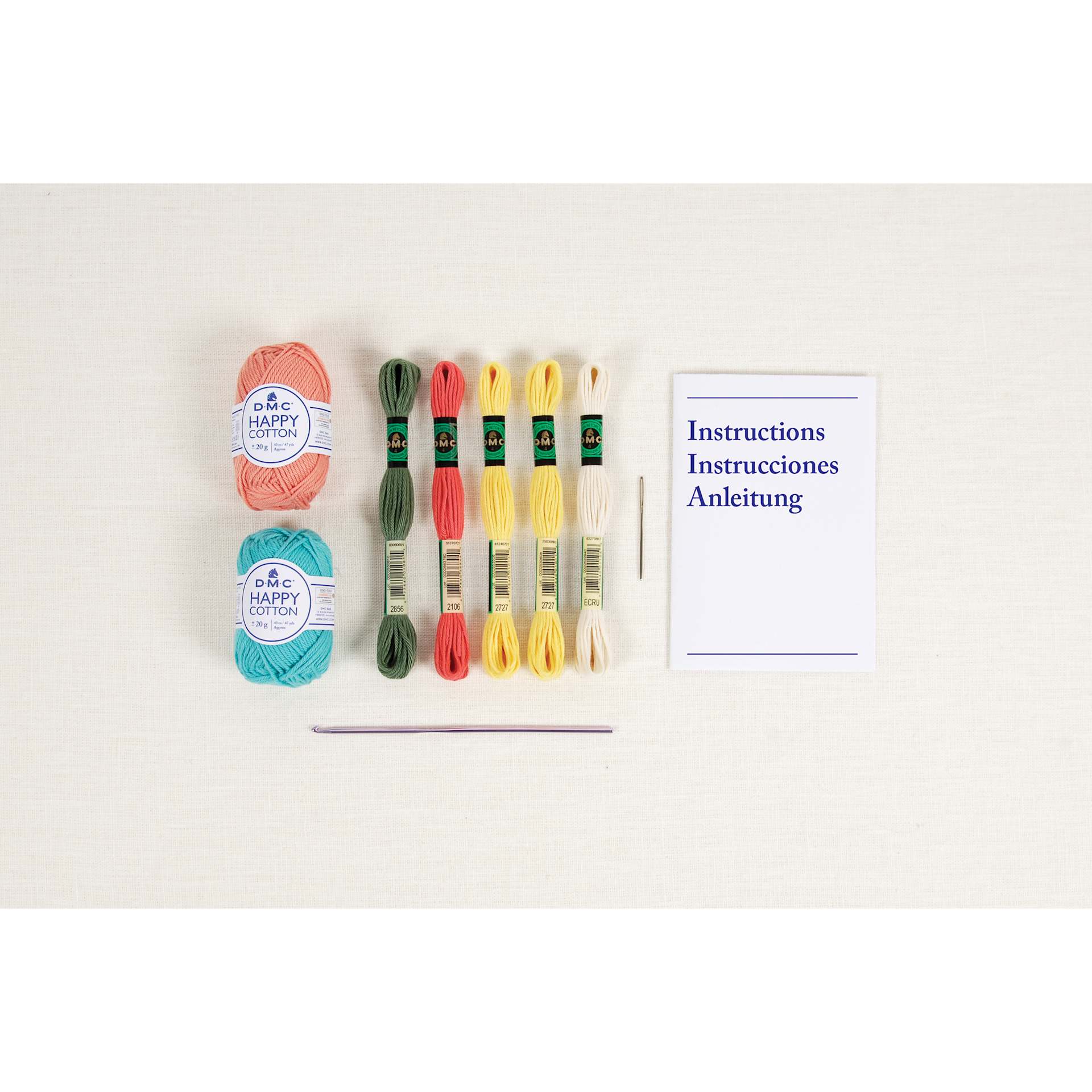 DMC Amigurumi Ocean Life Kit - Corals, kit contents