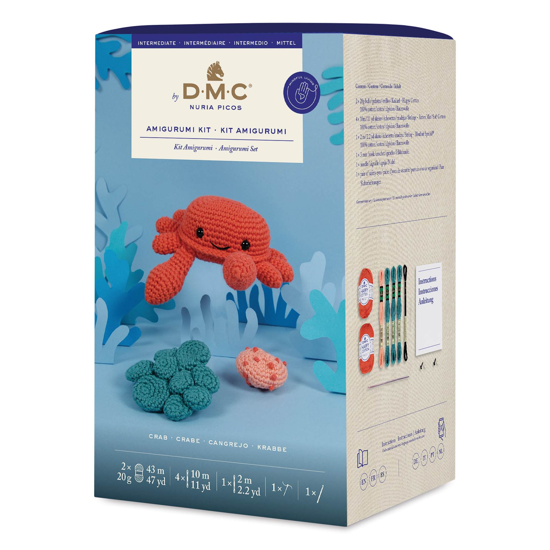 DMC Amigurumi Ocean Life Kit - Crab, packaging