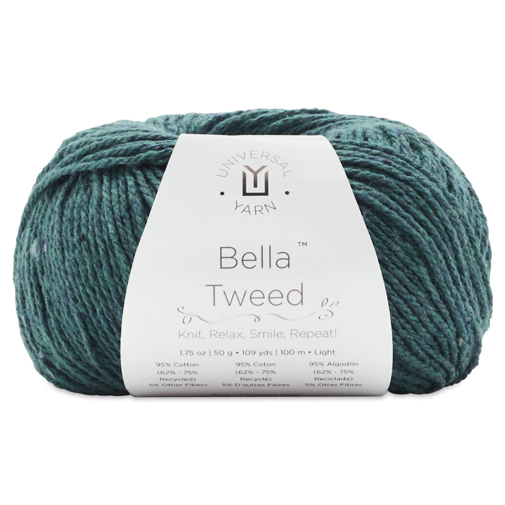 Universal Yarn Bella Tweed Yarn - Care, 109 yds