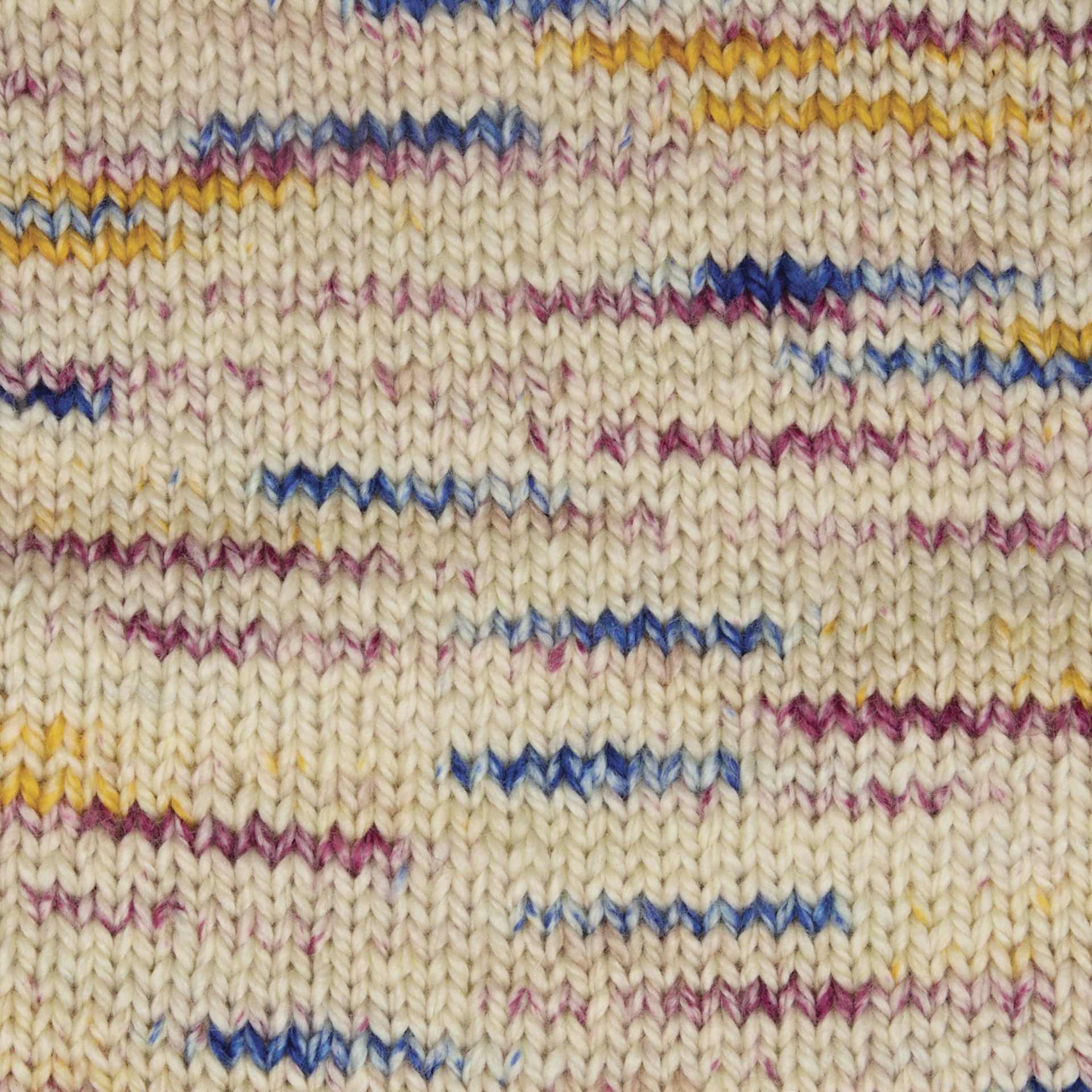 Premier Yarn Elle By Me Charlotte Multi Yarn - Goldenrod - finished knitting pattern example, strips