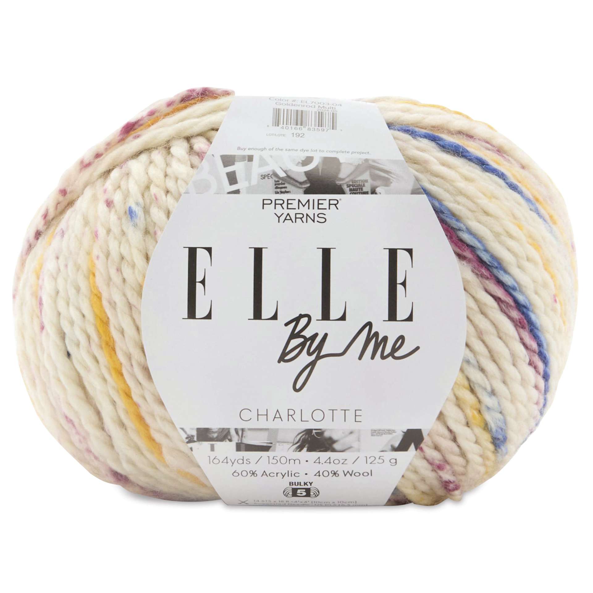 Premier Yarn Elle By Me Charlotte Multi Yarn - Goldenrod, 164 yds