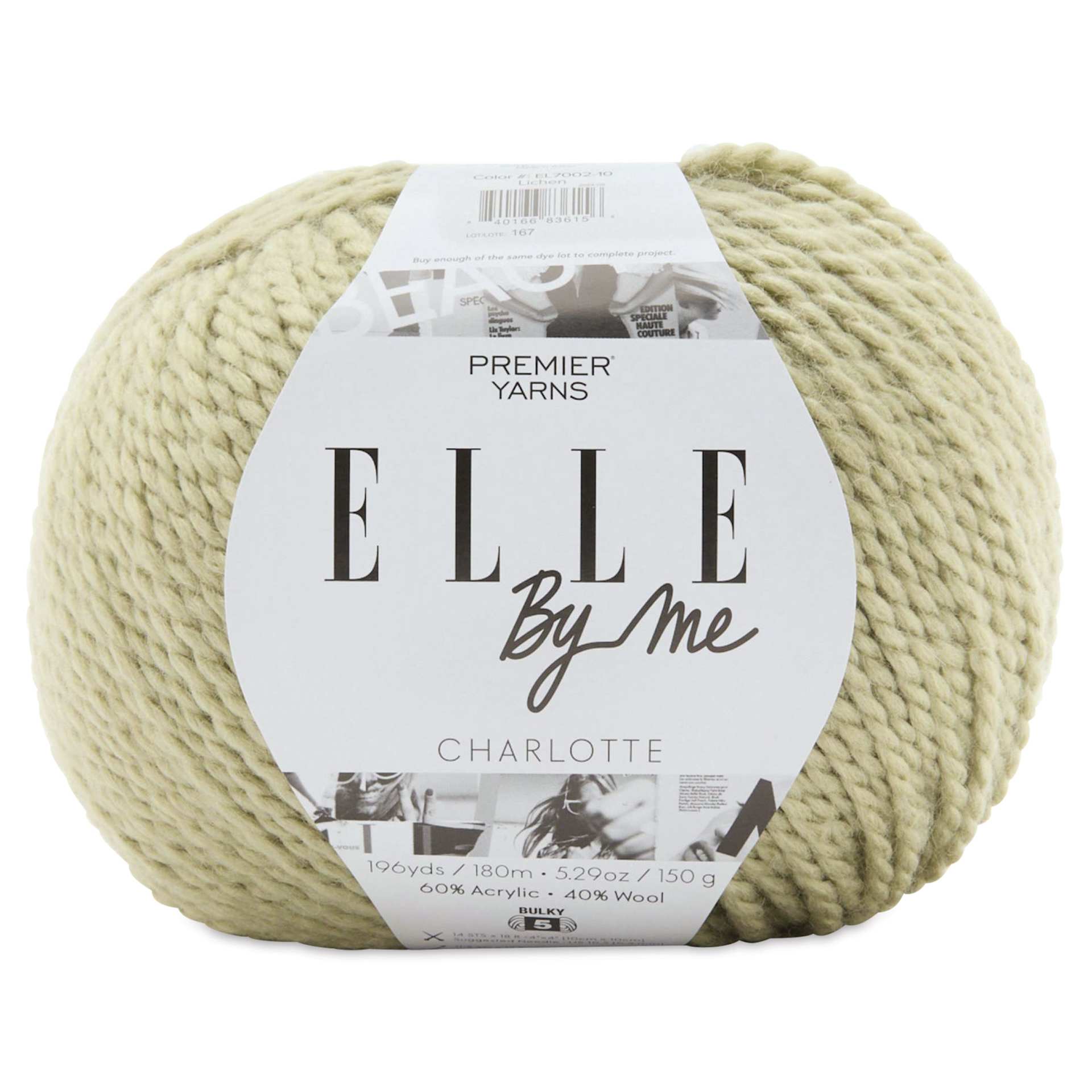 Premier Yarn Elle By Me Charlotte Solids Yarn - Lichen, 196 yds