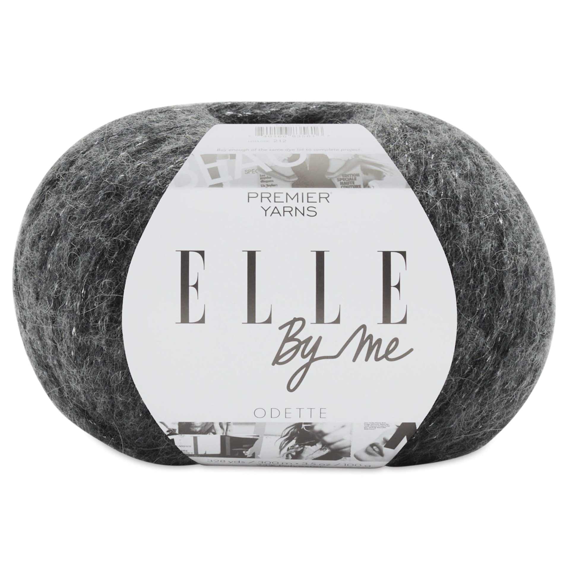 Premier Yarn Elle By Me Charlotte Solids Yarn - Ebony, 328 yds