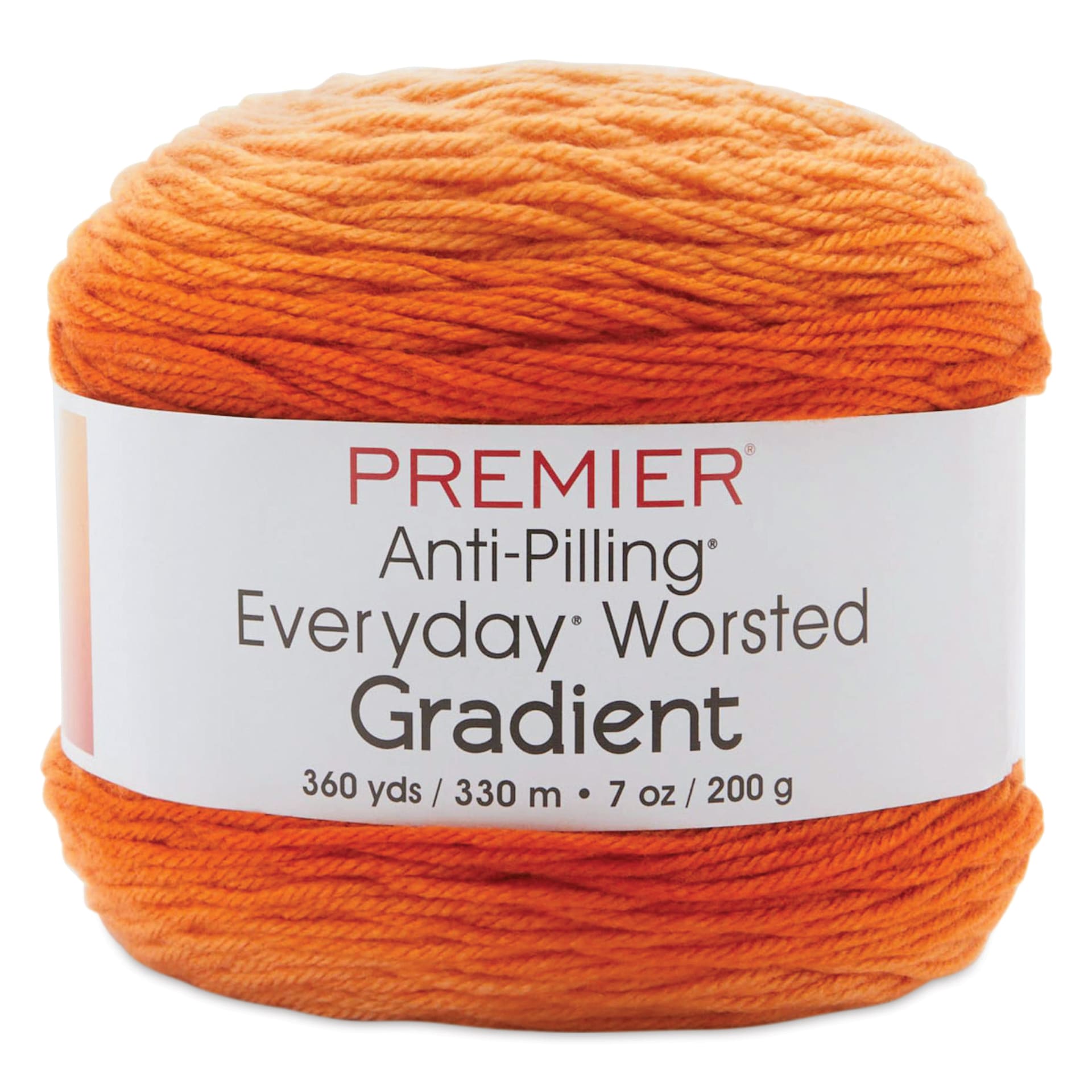 Premier Yarns Anti-Pilling Everyday Worsted Gradient Yarn - Orange Tones, 360 yds