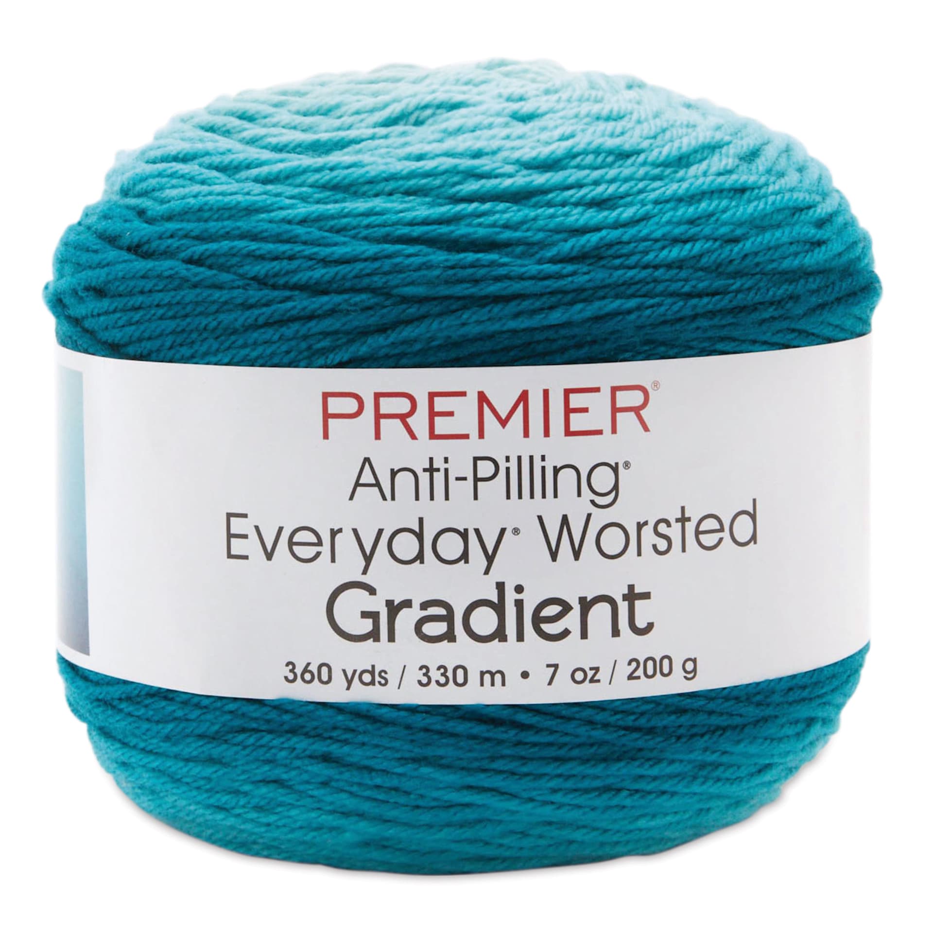 Premier Yarns Anti-Pilling Everyday Worsted Gradient Yarn - Teal Tones, 360 yds