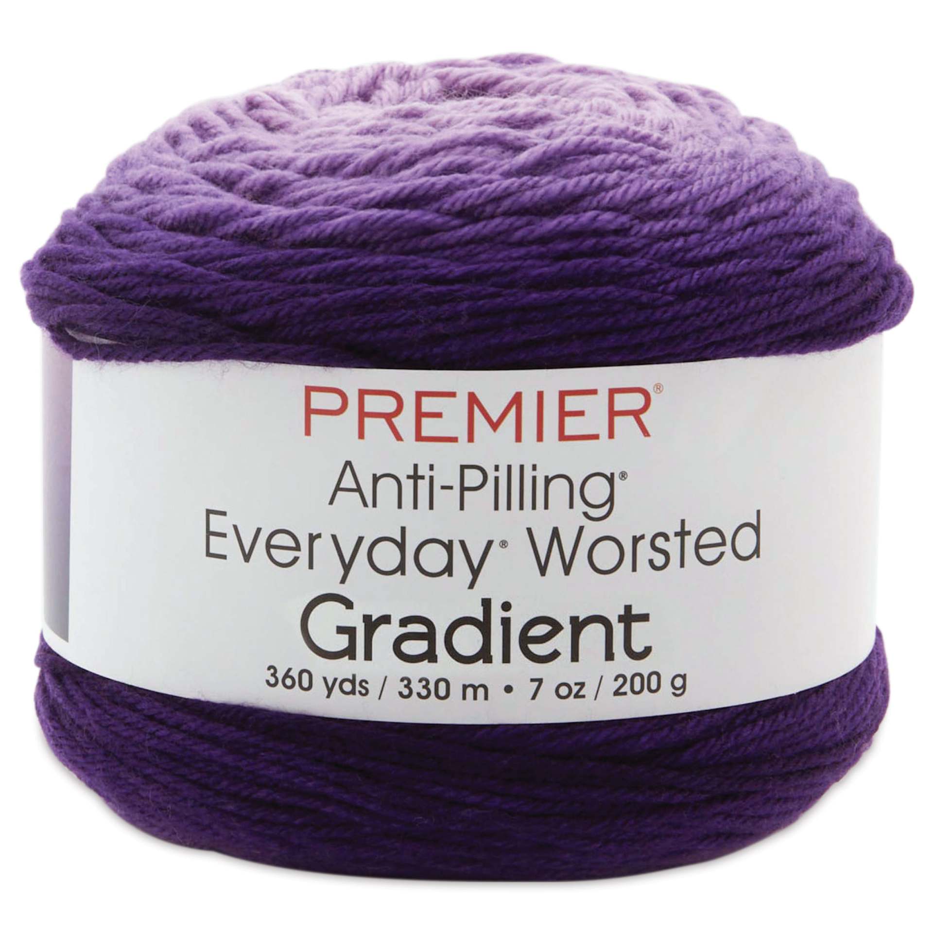 Premier Yarns Anti-Pilling Everyday Worsted Gradient Yarn - Purple Tones, 360 yds