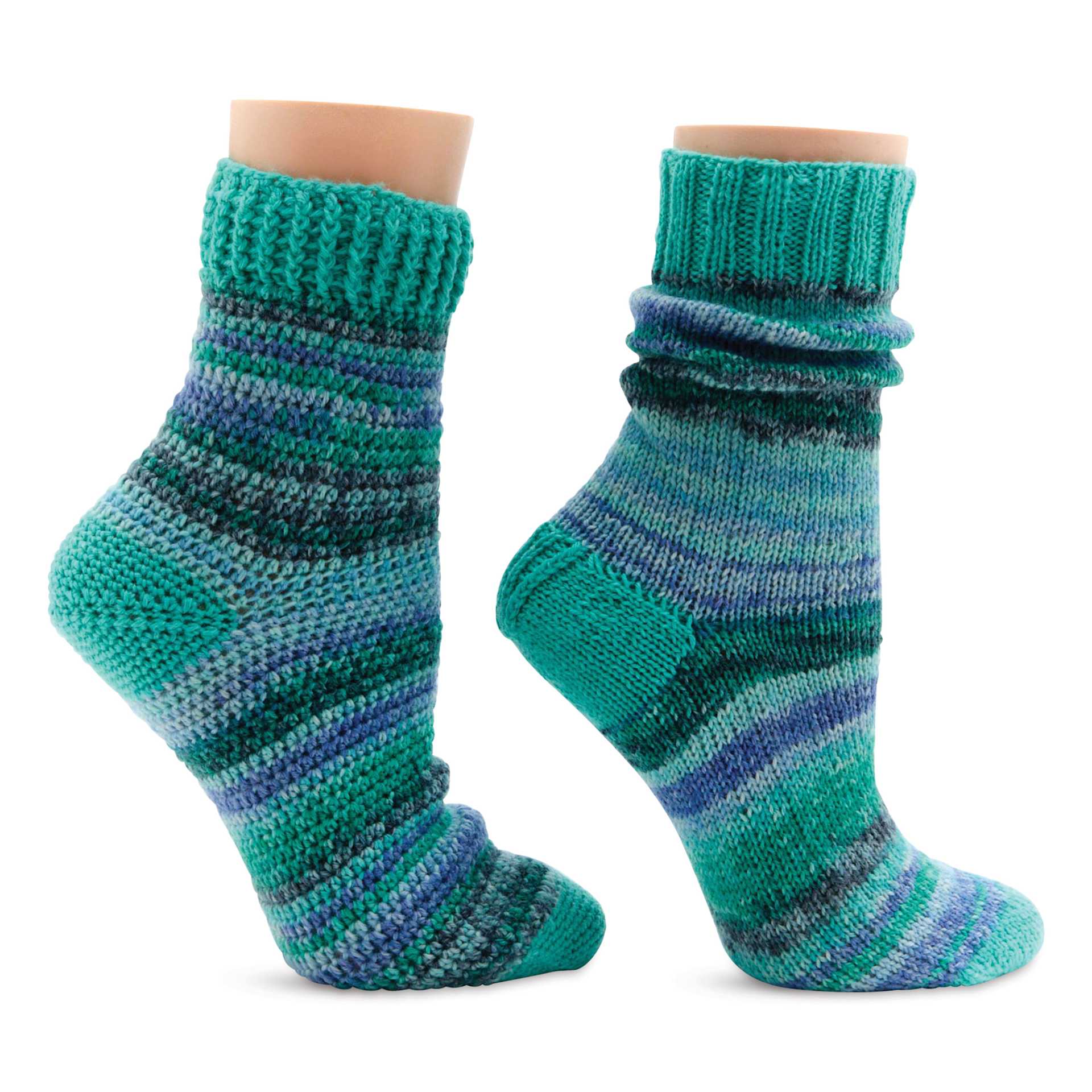 Premier Yarn Sock Kit - Prep School - knit sock and crochet sock