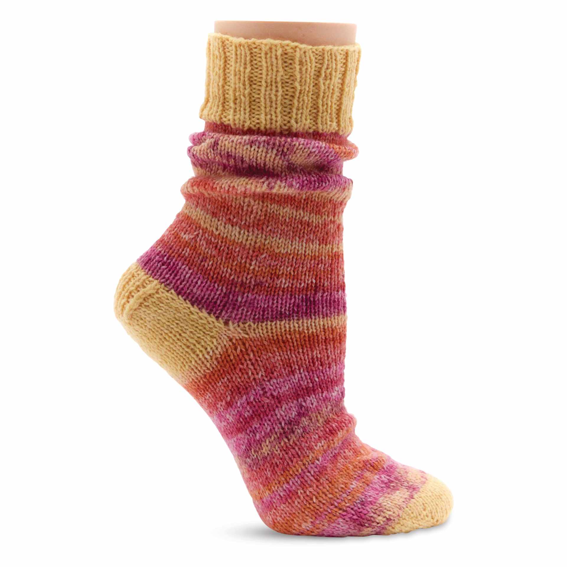 Premier Yarn Sock Kit - Citrus & Sunshine - knit sock