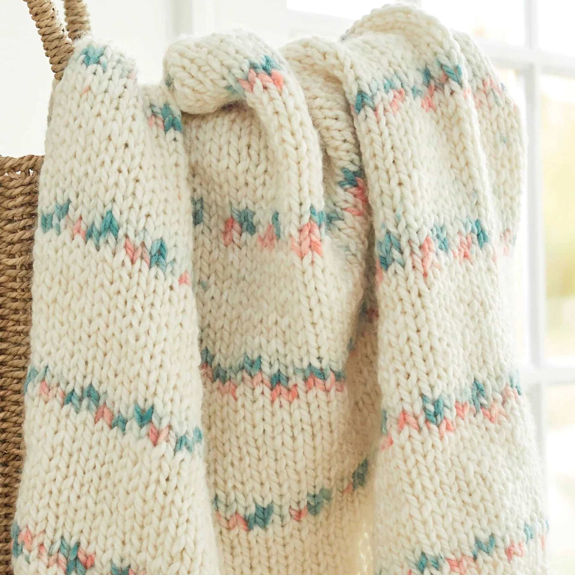 Premier Yarn Bloom Chunky Yarn - Gerbera, finished blanket