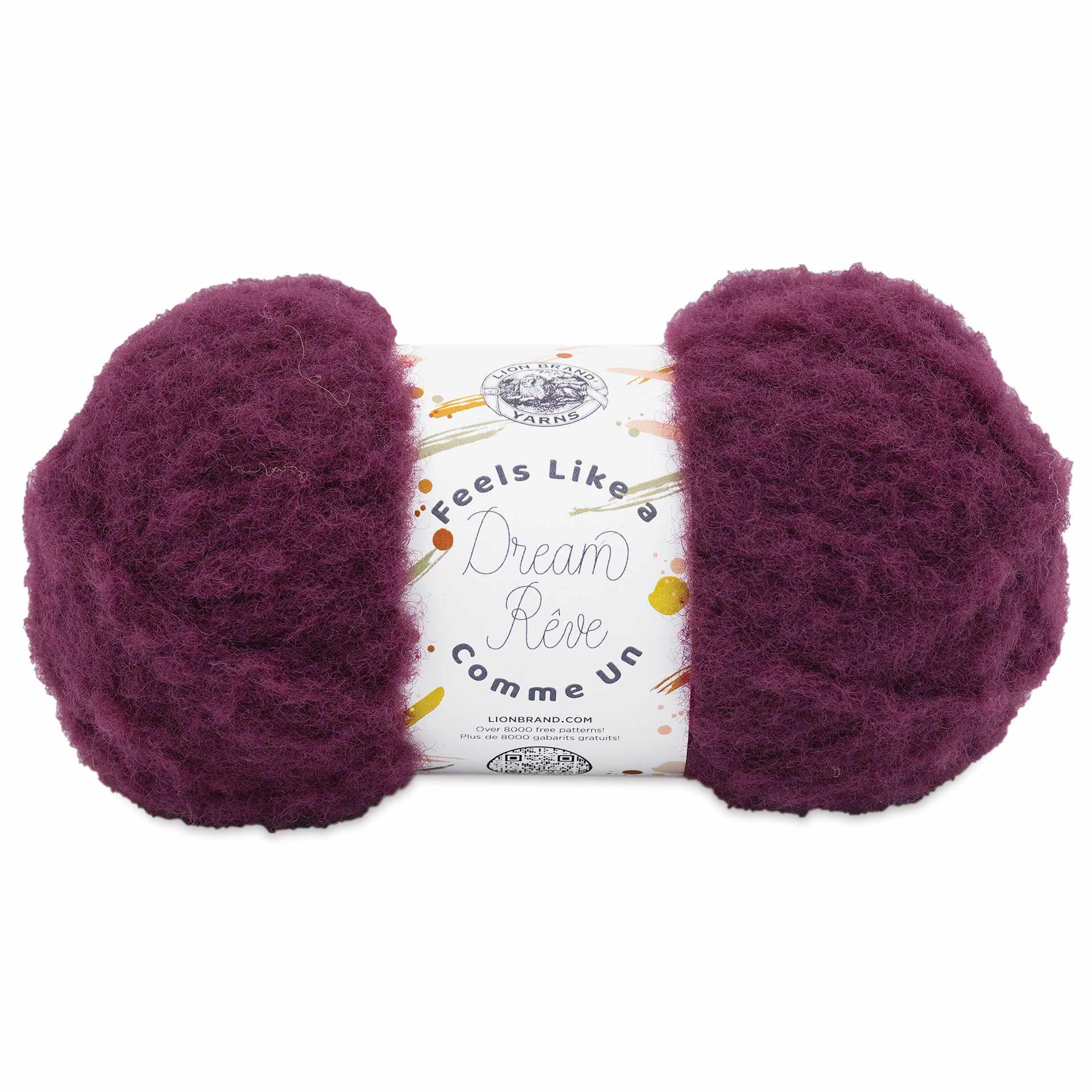 Lion Brand Feels Like A Dream Yarn - Eggplant, 207 yds