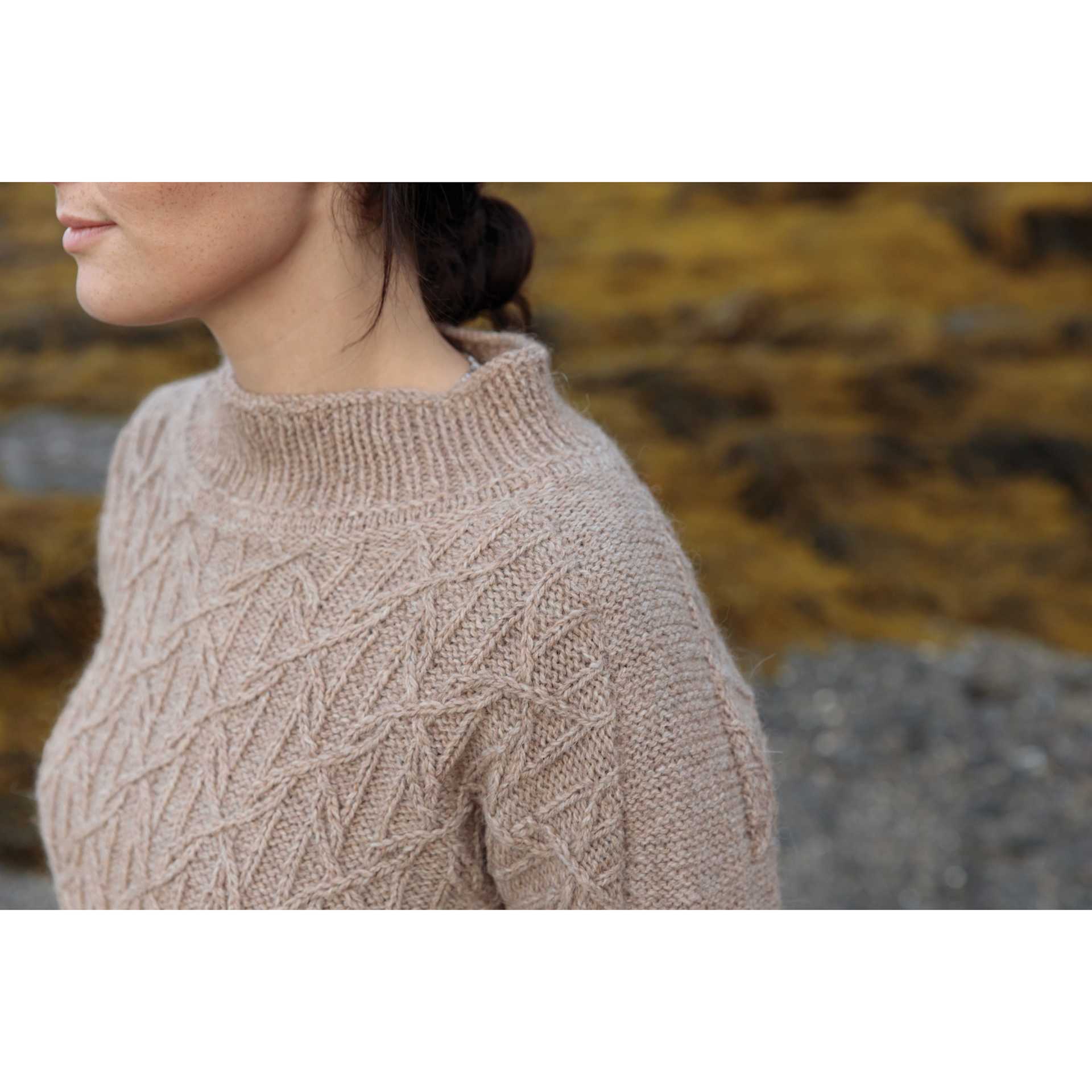 Quince & Co Owl Yarn - Tawny Undyed, sweater example