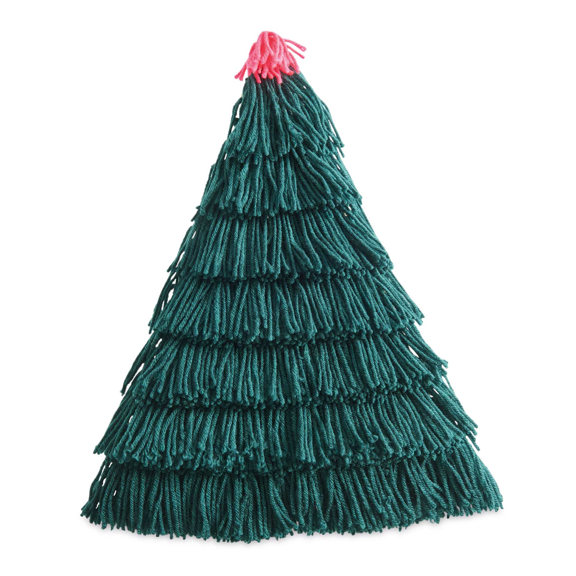 Rico Design Latch Hooking Kits - Christmas Tree Wall Hanging, 17" x 18", finished kit