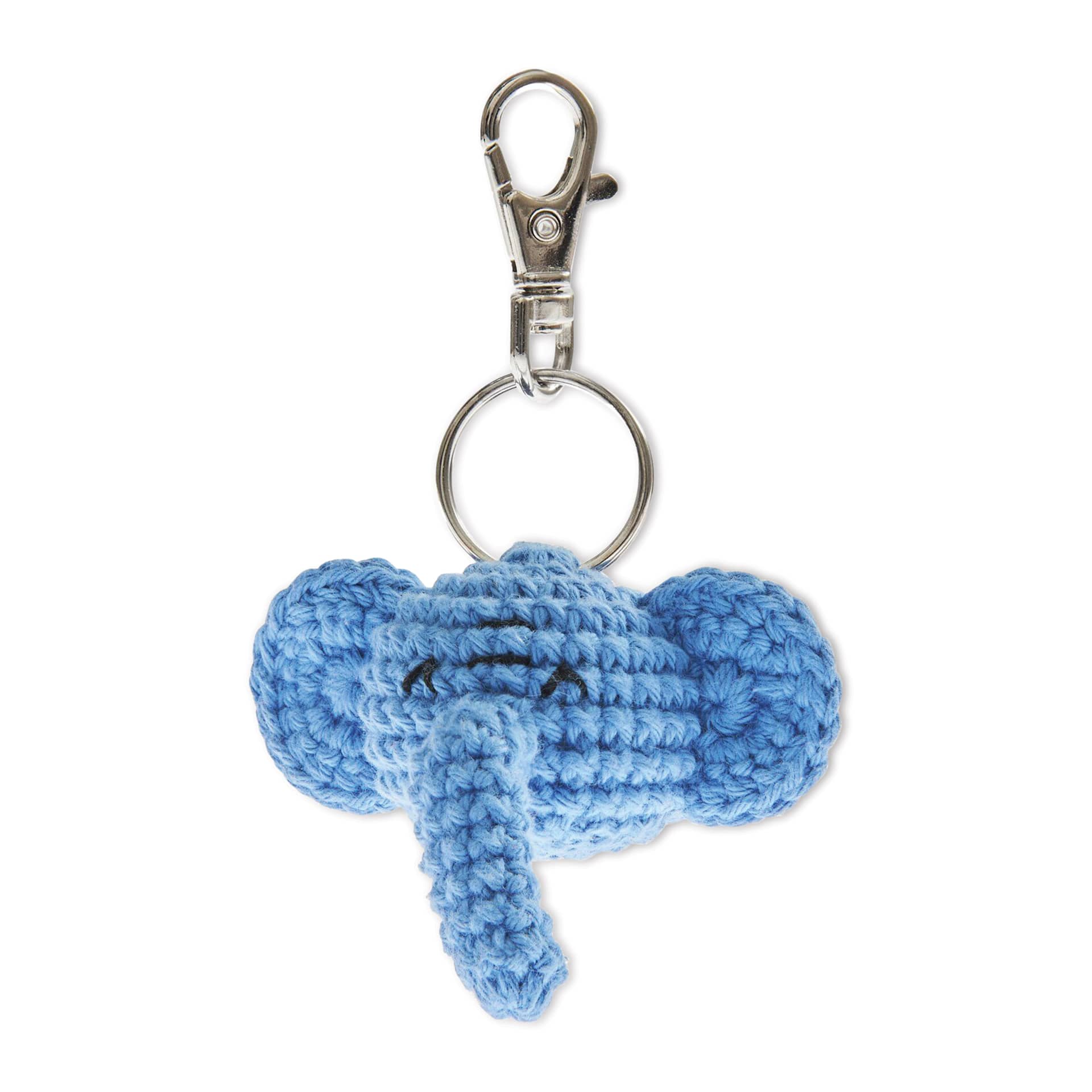 Rico Design Ricorumi Crochet Keyring Kit - Animals completed elephant project