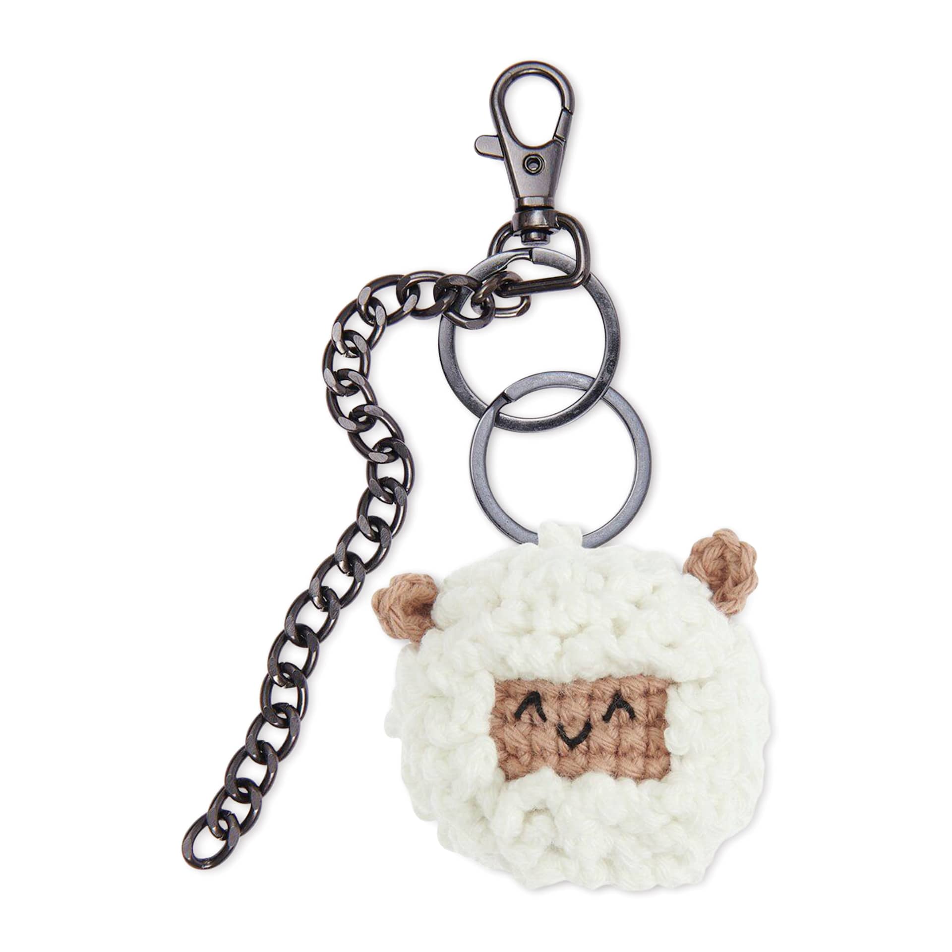 Rico Design Ricorumi Crochet Keyring Kit - Animals completed sheep project