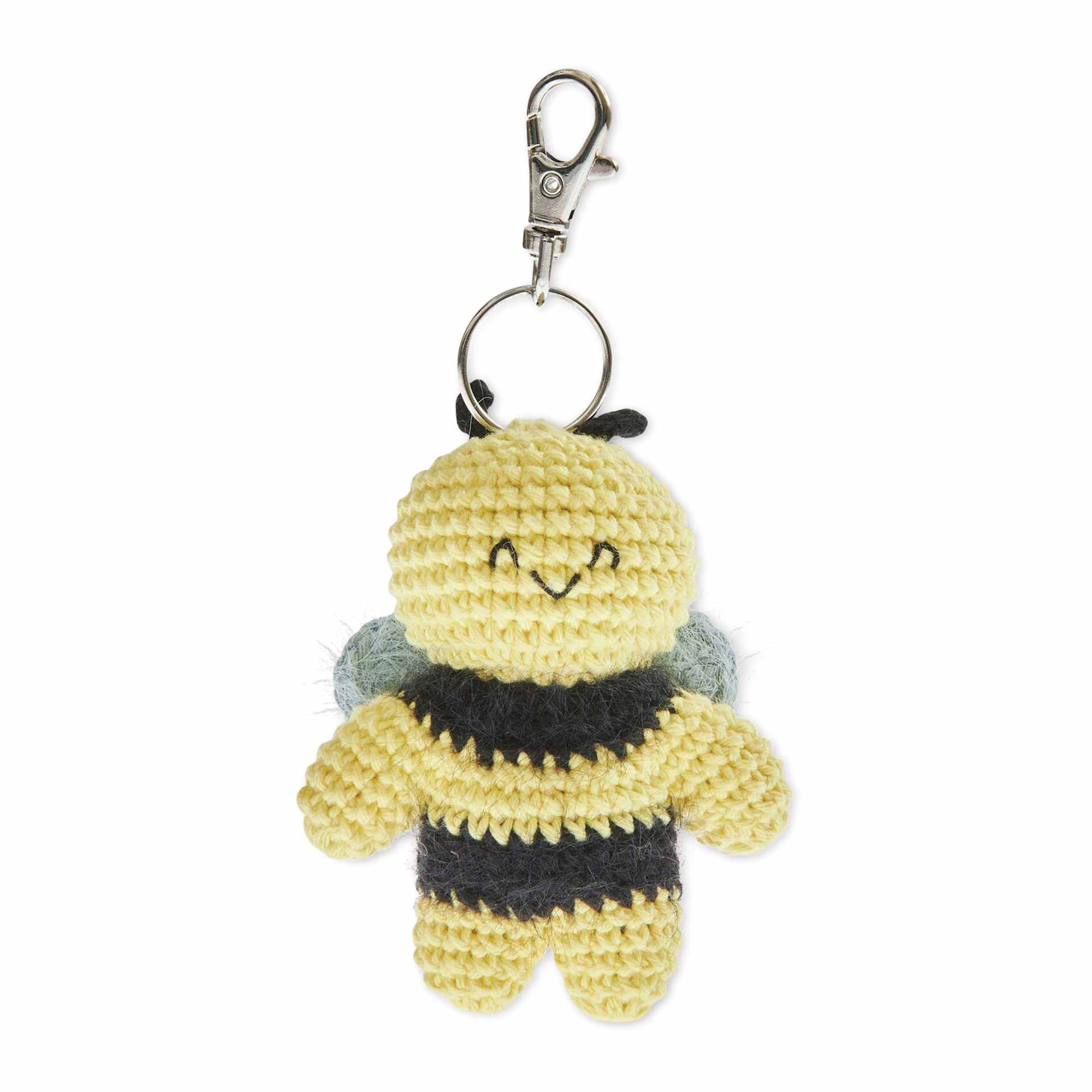 Rico Design Ricorumi Crochet Keyring Kit - Sky completed bee project