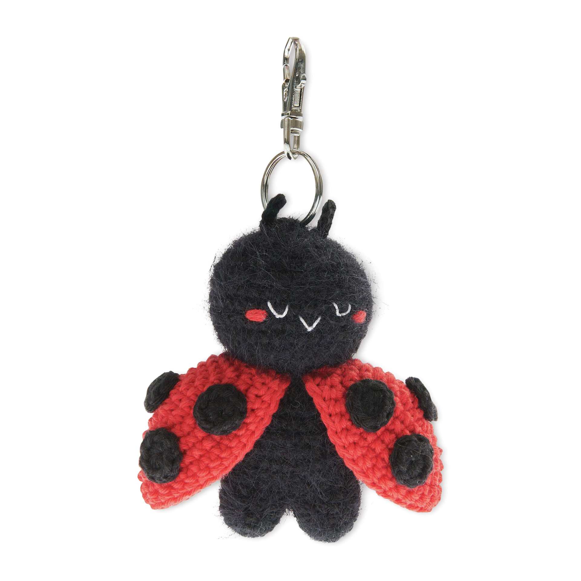 Rico Design Ricorumi Crochet Keyring Kit - Sky completed ladybug project
