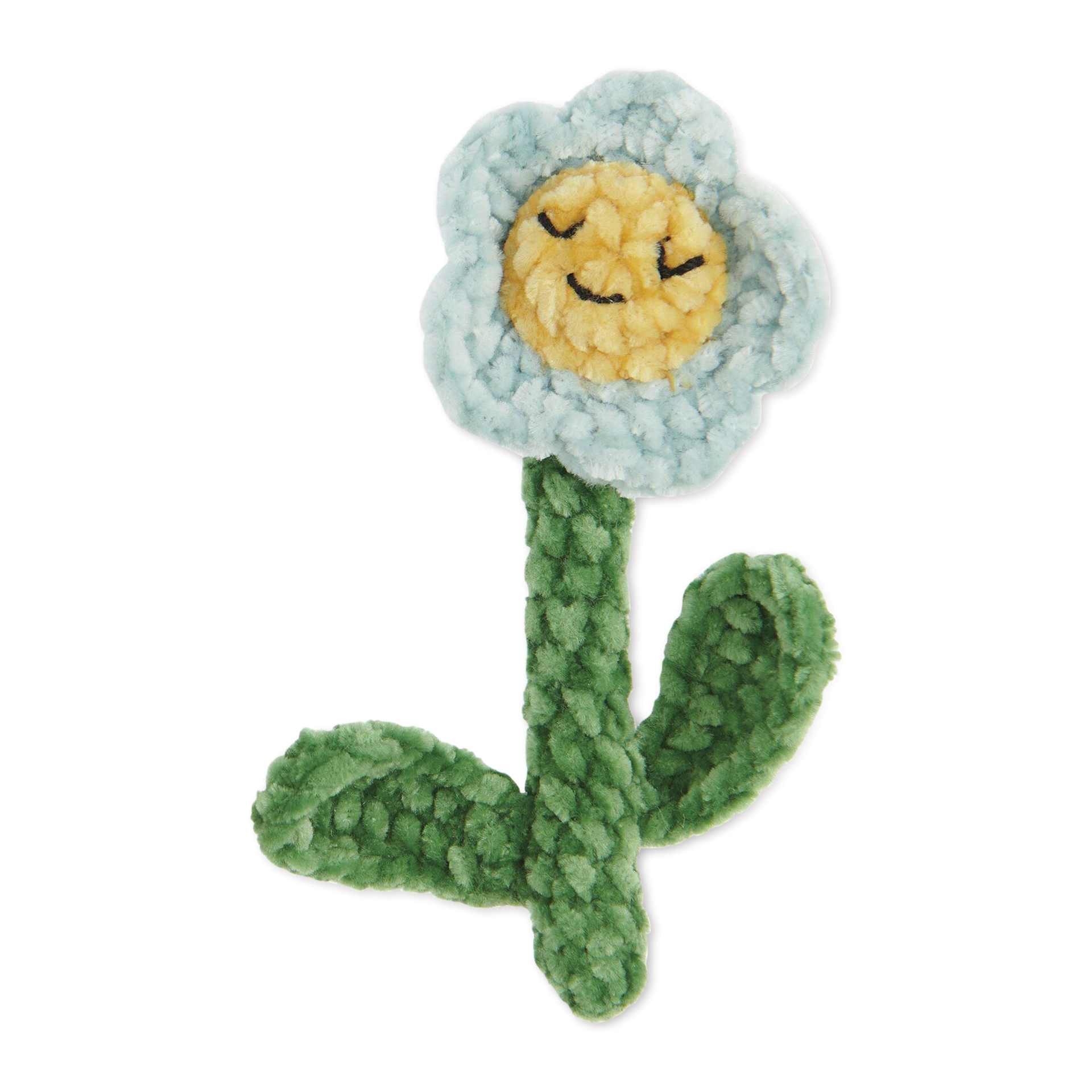 Rico Design Ricorumi Crochet Keyring Kit - Earth completed flower with stem project