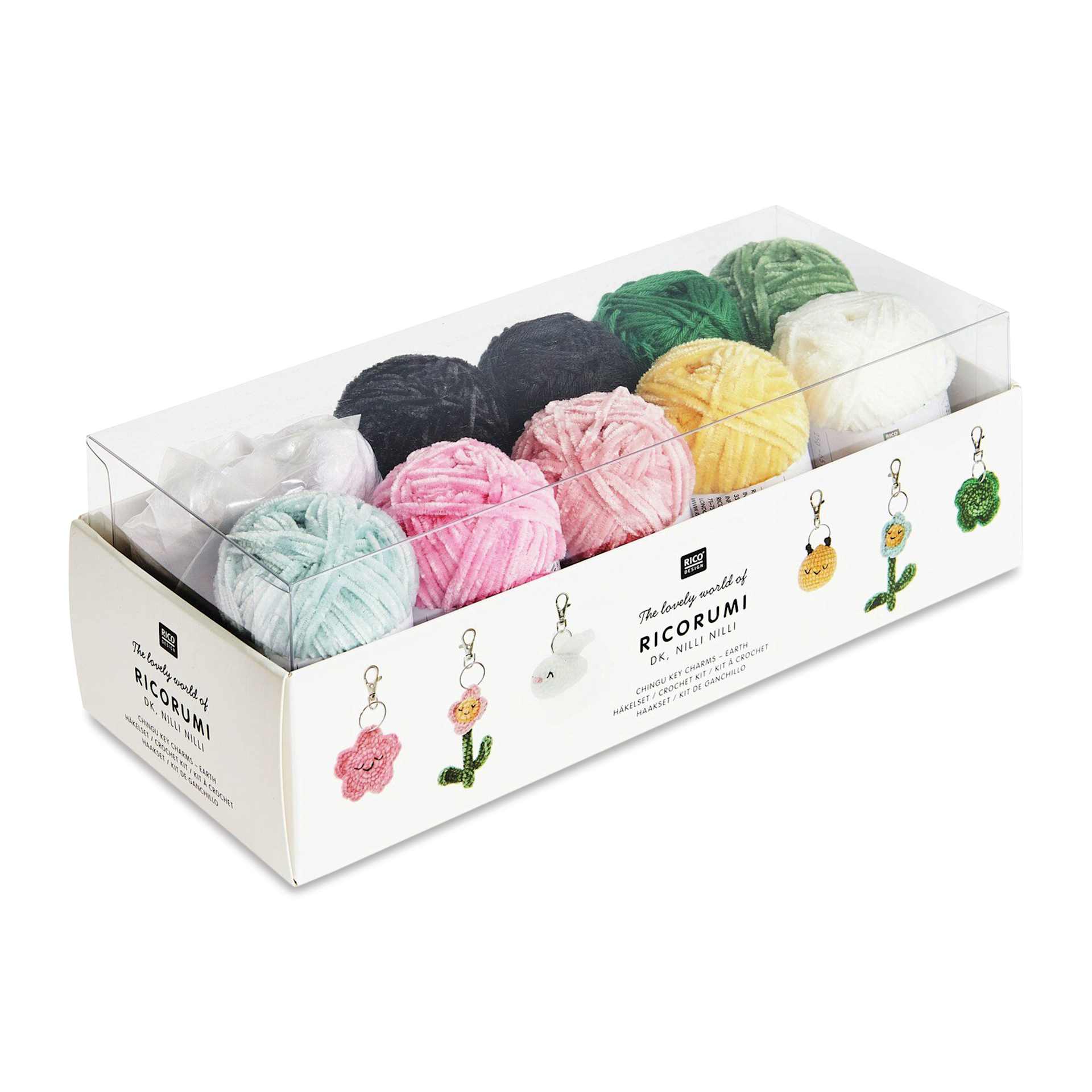 Rico Design Ricorumi Crochet Keyring Kit - Earth packaging