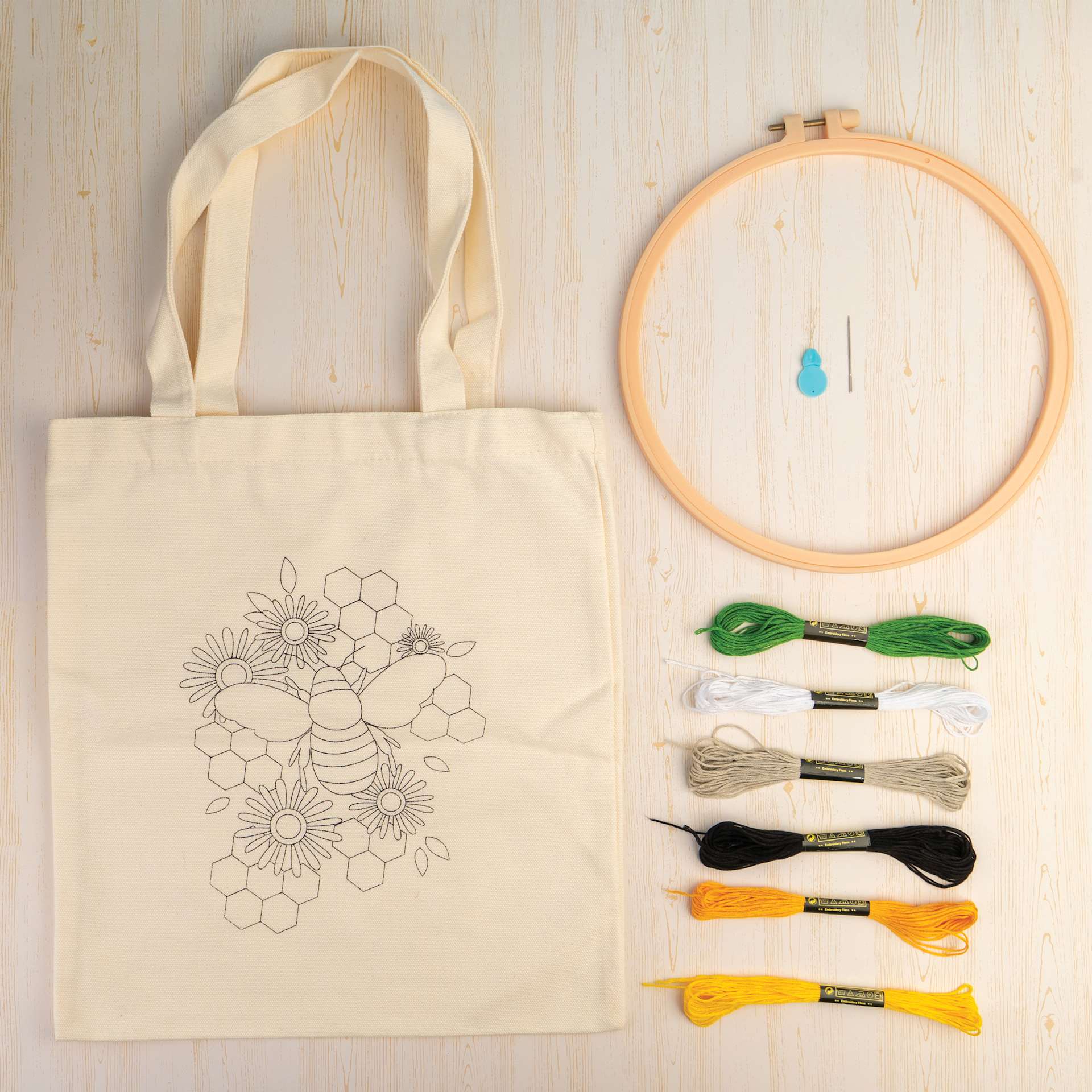 John Bead Embroidered Bag DIY Kit contents