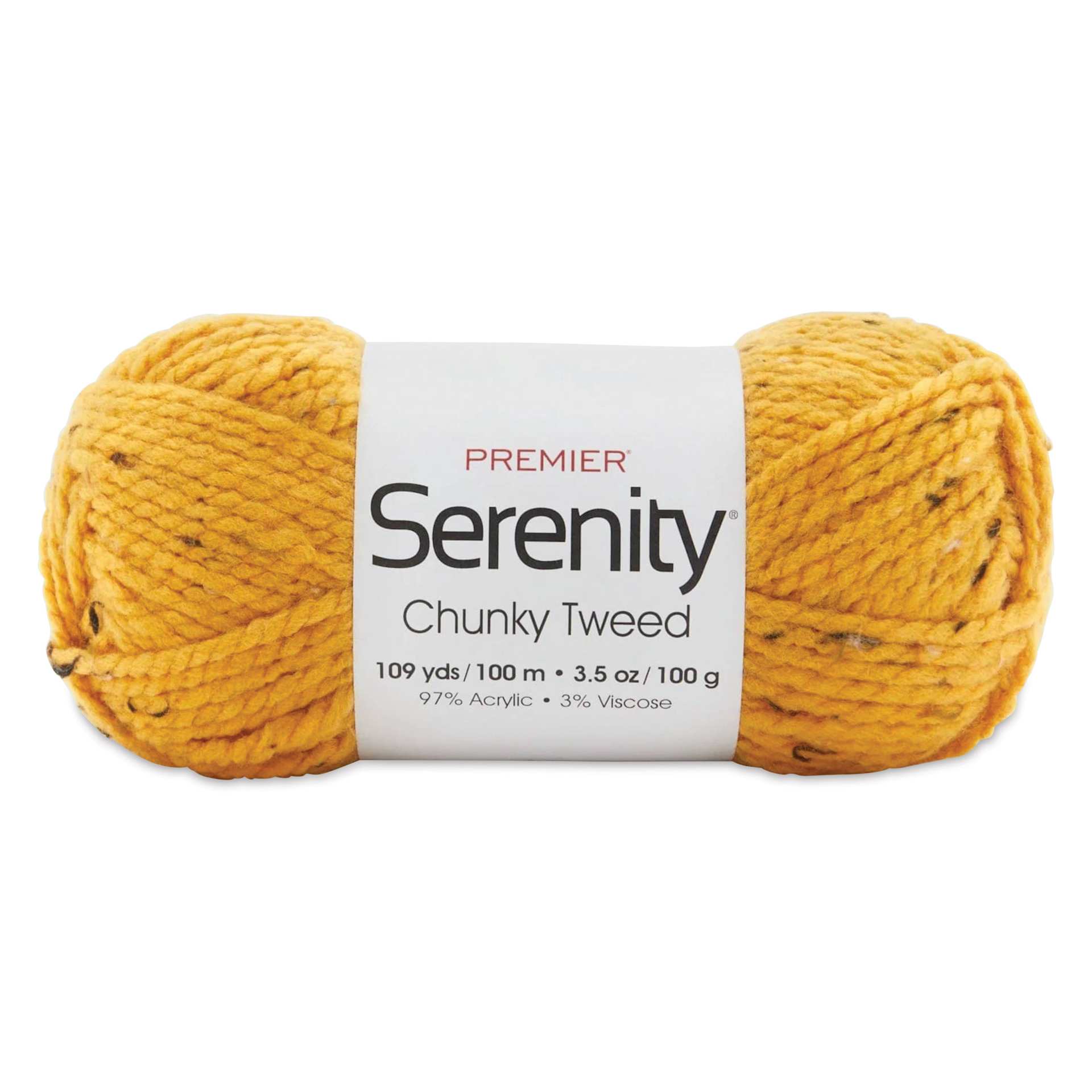 Premier Yarn Serenity Chunky Tweed Yarn - Mustard