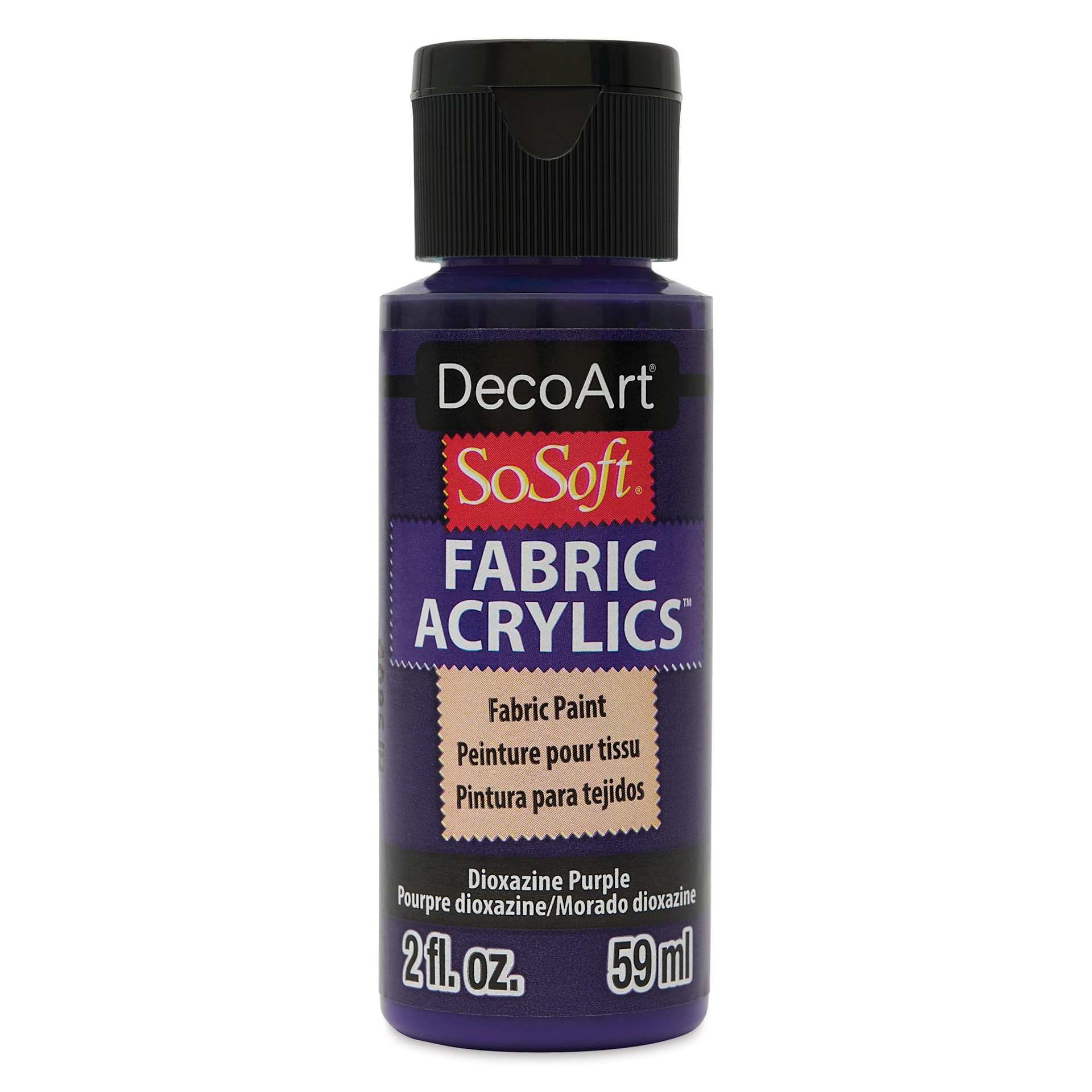 DecoArt SoSoft Fabric Paint - Dioxazine Purple, 2 oz, Bottle