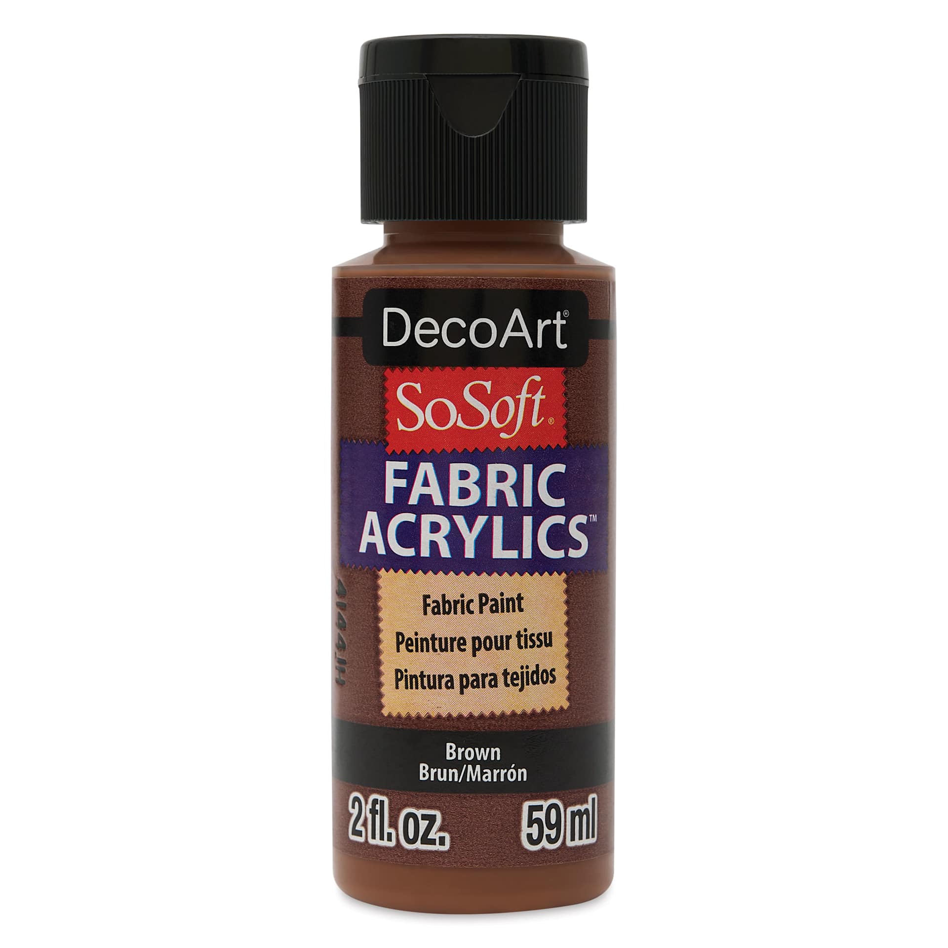 DecoArt SoSoft Fabric Paint - Brown, 2 oz, Bottle