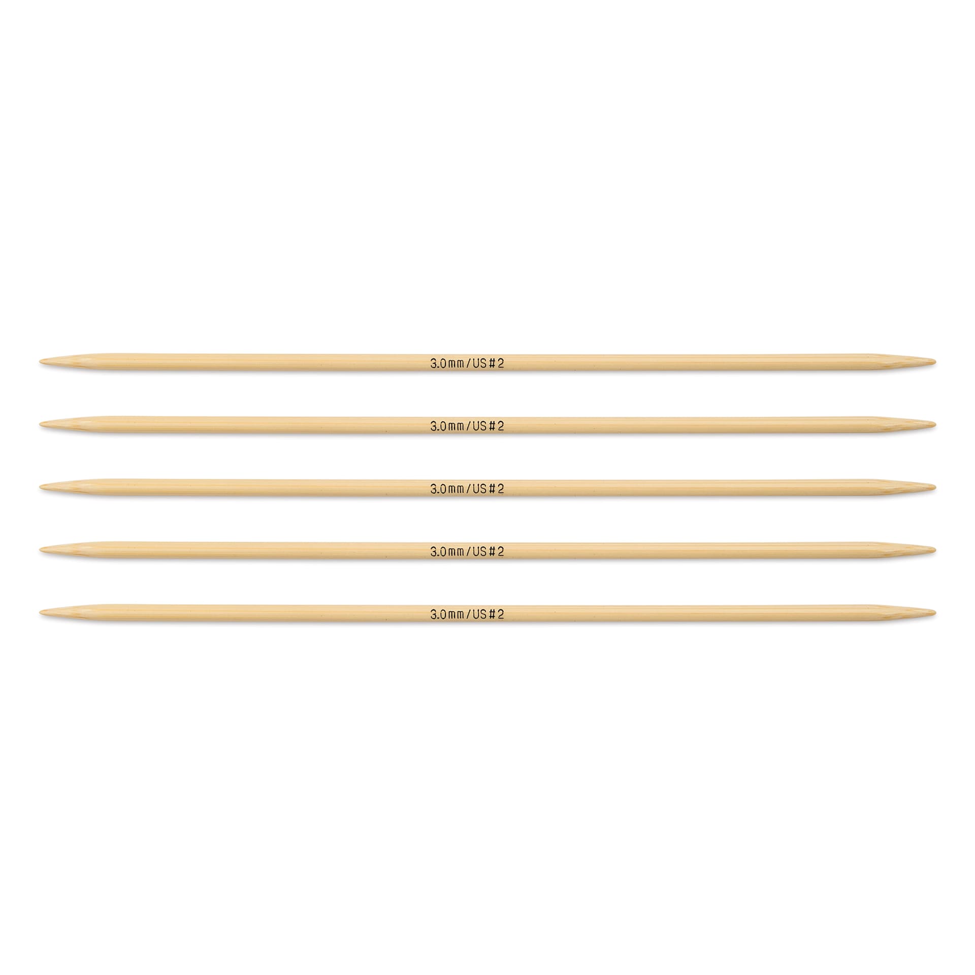 Skacel by Addi Bamboo Double Pointed Knitting Needles - Pkg of 5, US 02, 6"