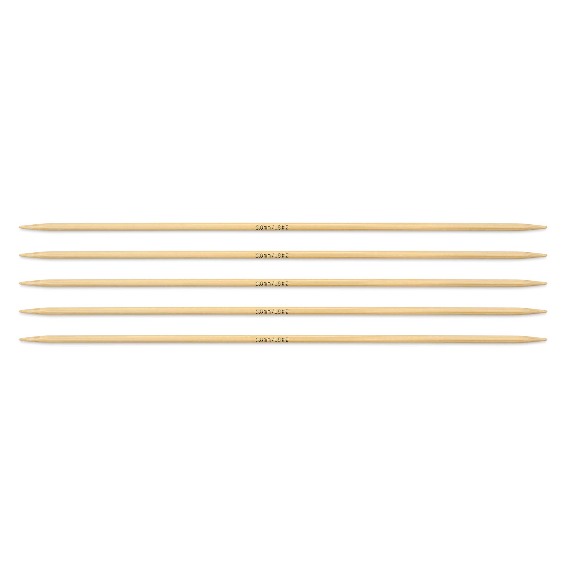 Skacel by Addi Bamboo Double Pointed Knitting Needles - Pkg of 5, US 02, 8"