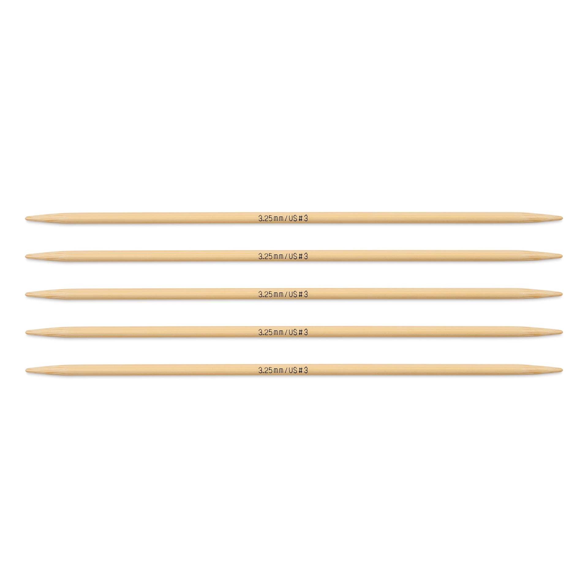 Skacel by Addi Bamboo Double Pointed Knitting Needles - Pkg of 5, US 03, 6"