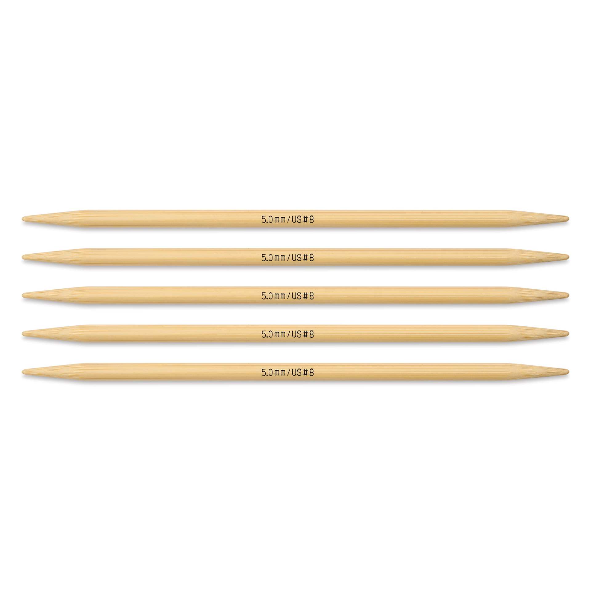 Skacel by Addi Bamboo Double Pointed Knitting Needles - Pkg of 5, US 08, 6"