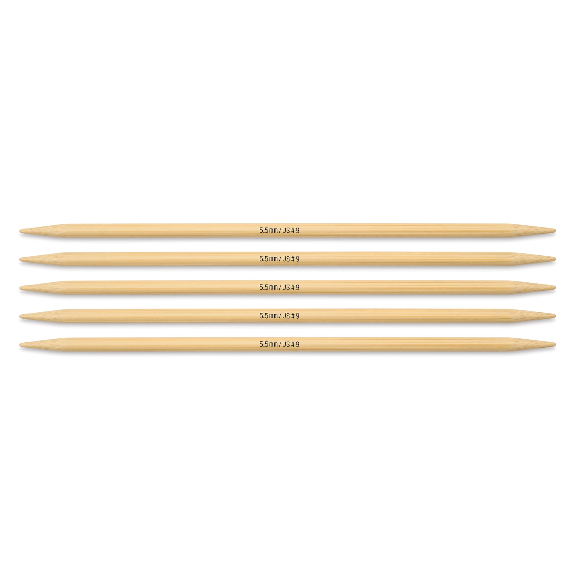 Skacel by Addi Bamboo Double Pointed Knitting Needles - Pkg of 5, US 09, 8"