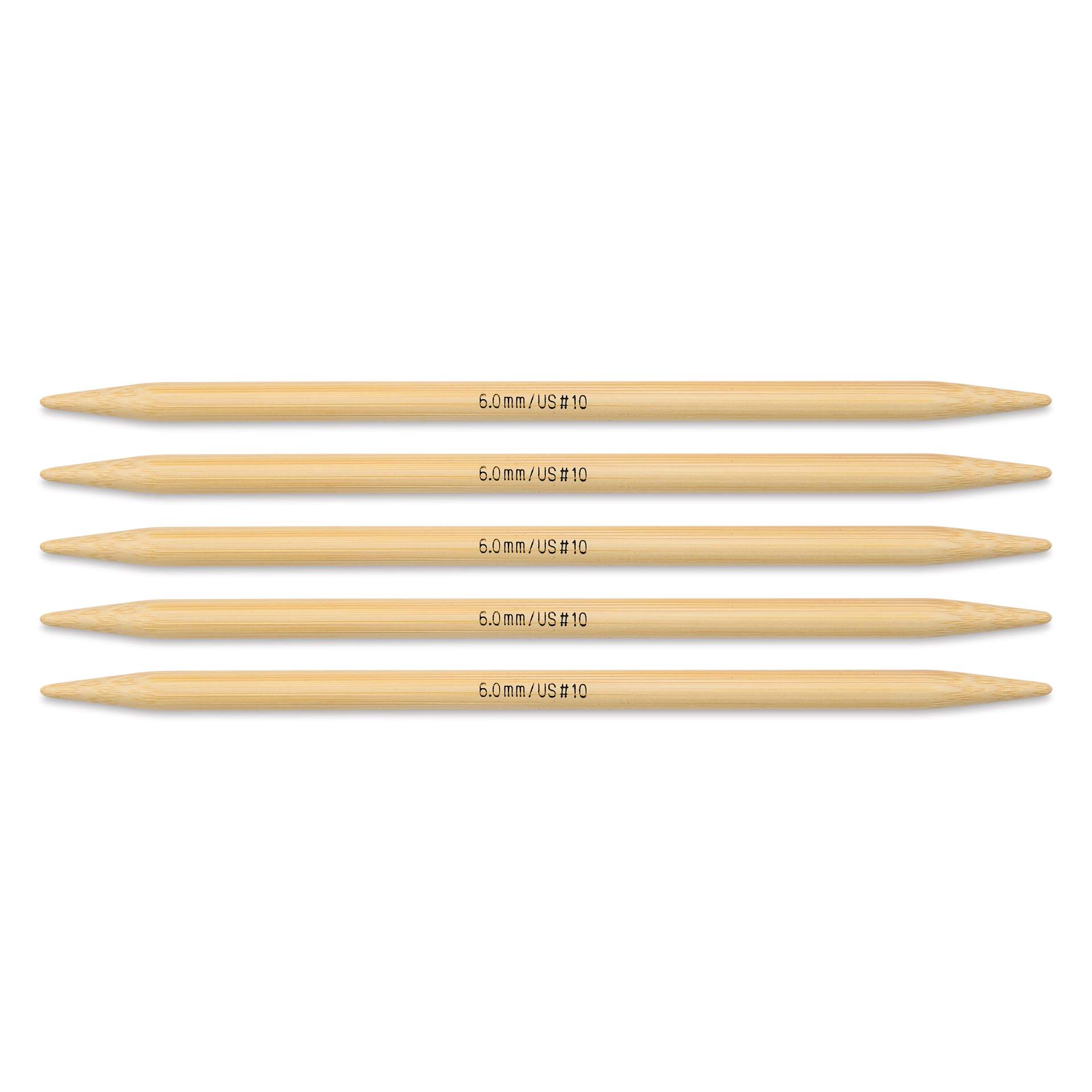 Skacel by Addi Bamboo Double Pointed Knitting Needles - Pkg of 5, US 10, 6"