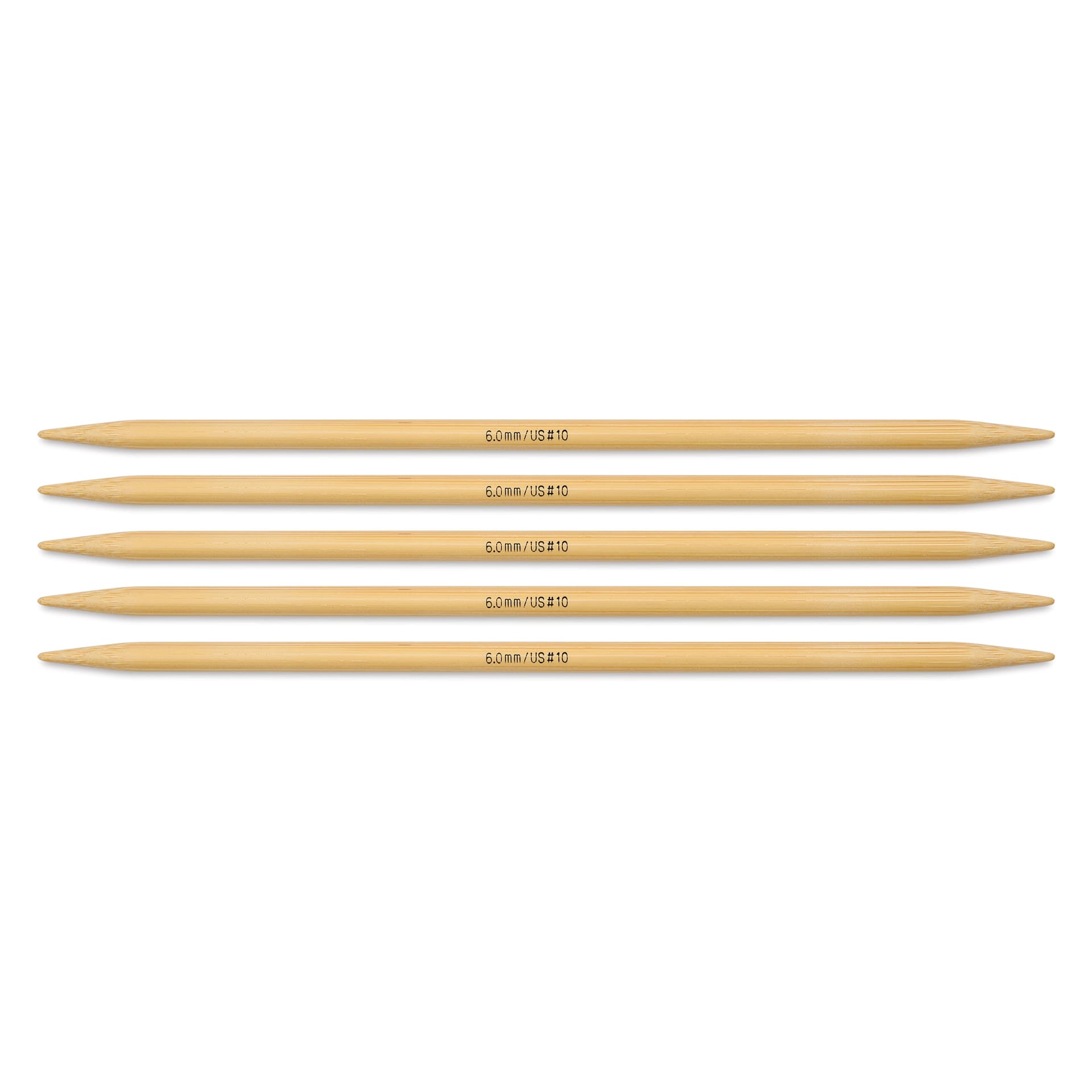 Skacel by Addi Bamboo Double Pointed Knitting Needles - Pkg of 5, US 10, 8"