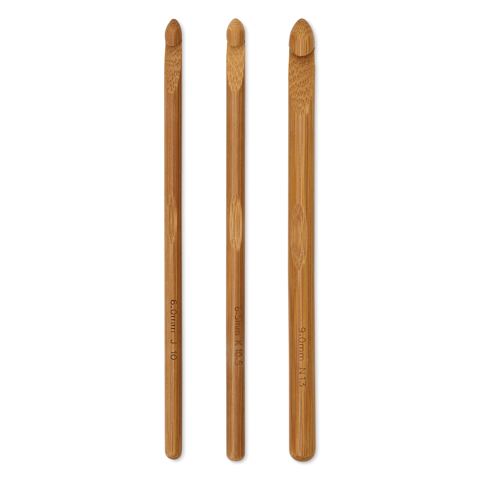 Lion Brand Bamboo Crochet Hook Set - Set of 3, Sizes J, K, N