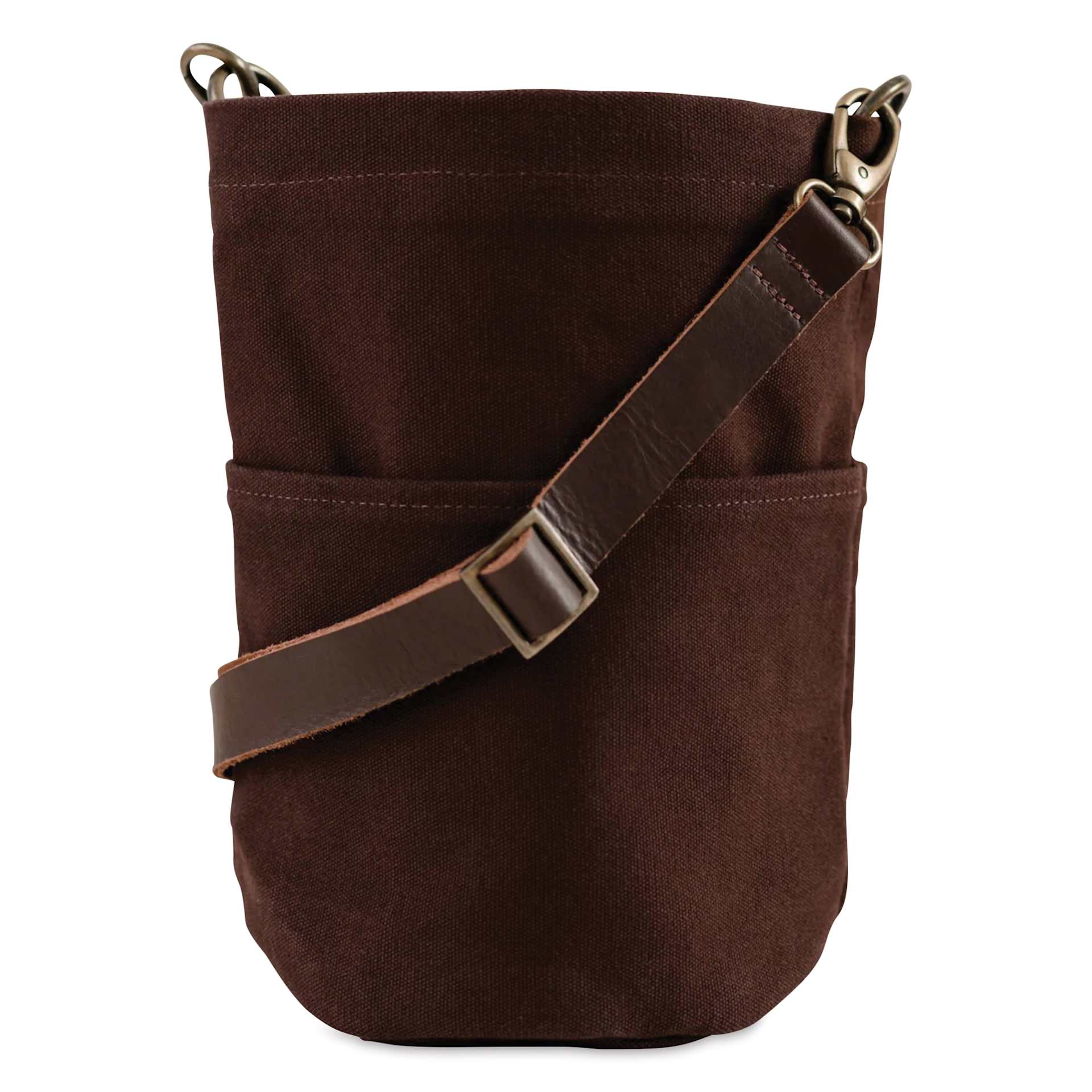 Twig & Horn Canvas Bucket Bag - Chocolate