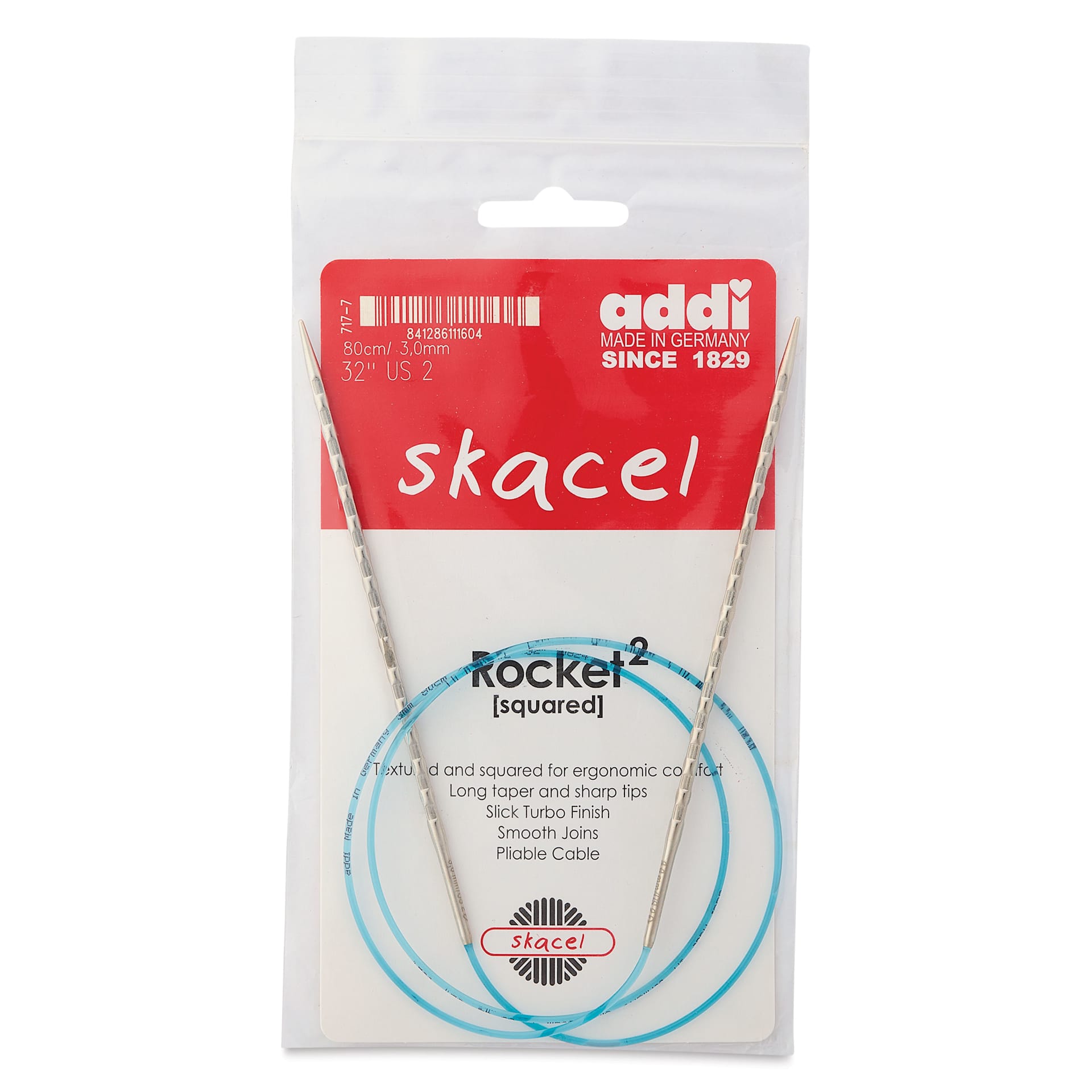 Skacel by Addi Rocket2 Circular Knitting Needles - US 02, 32" front of packaging