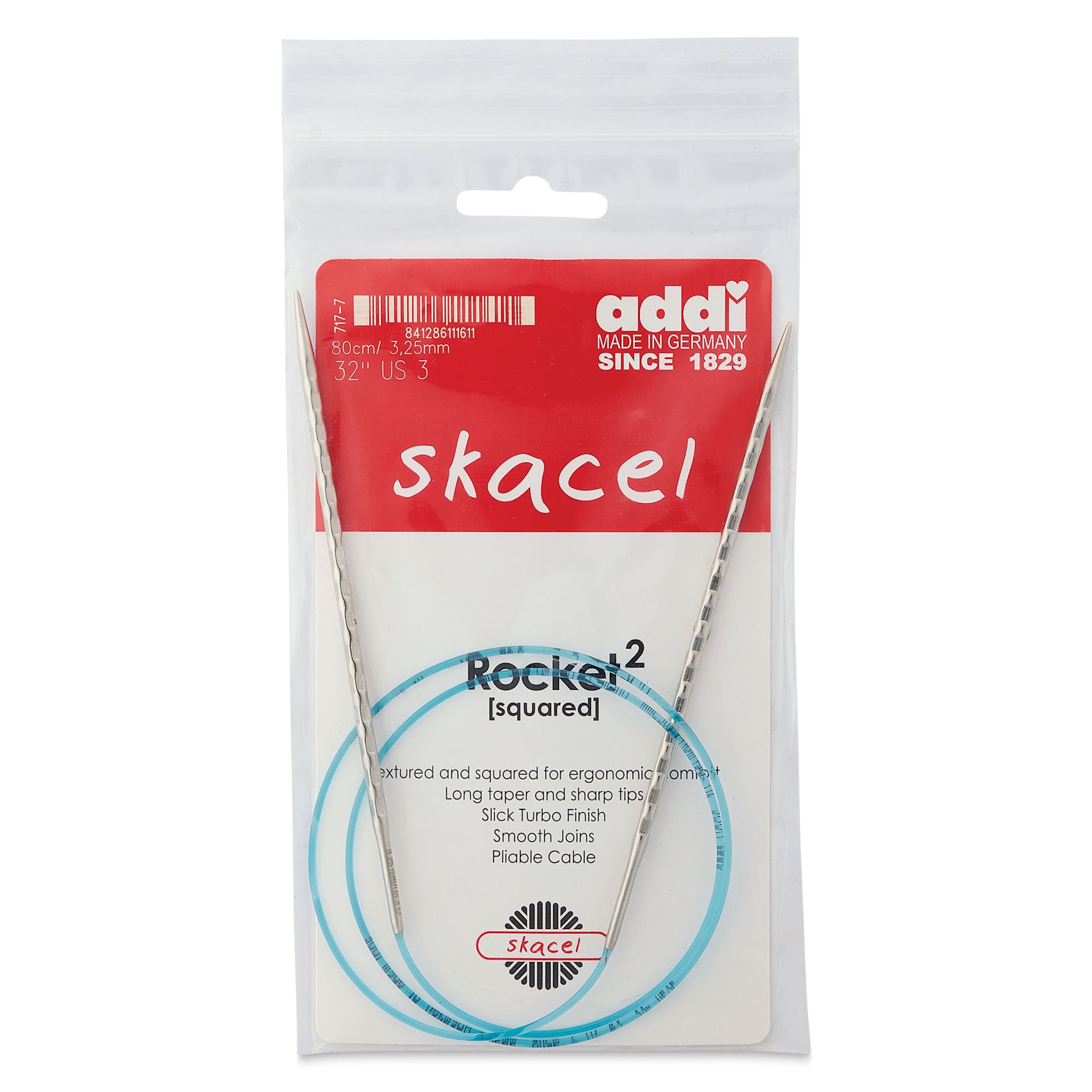 Skacel by Addi Rocket2 Circular Knitting Needles - US 03, 32" front of packaging