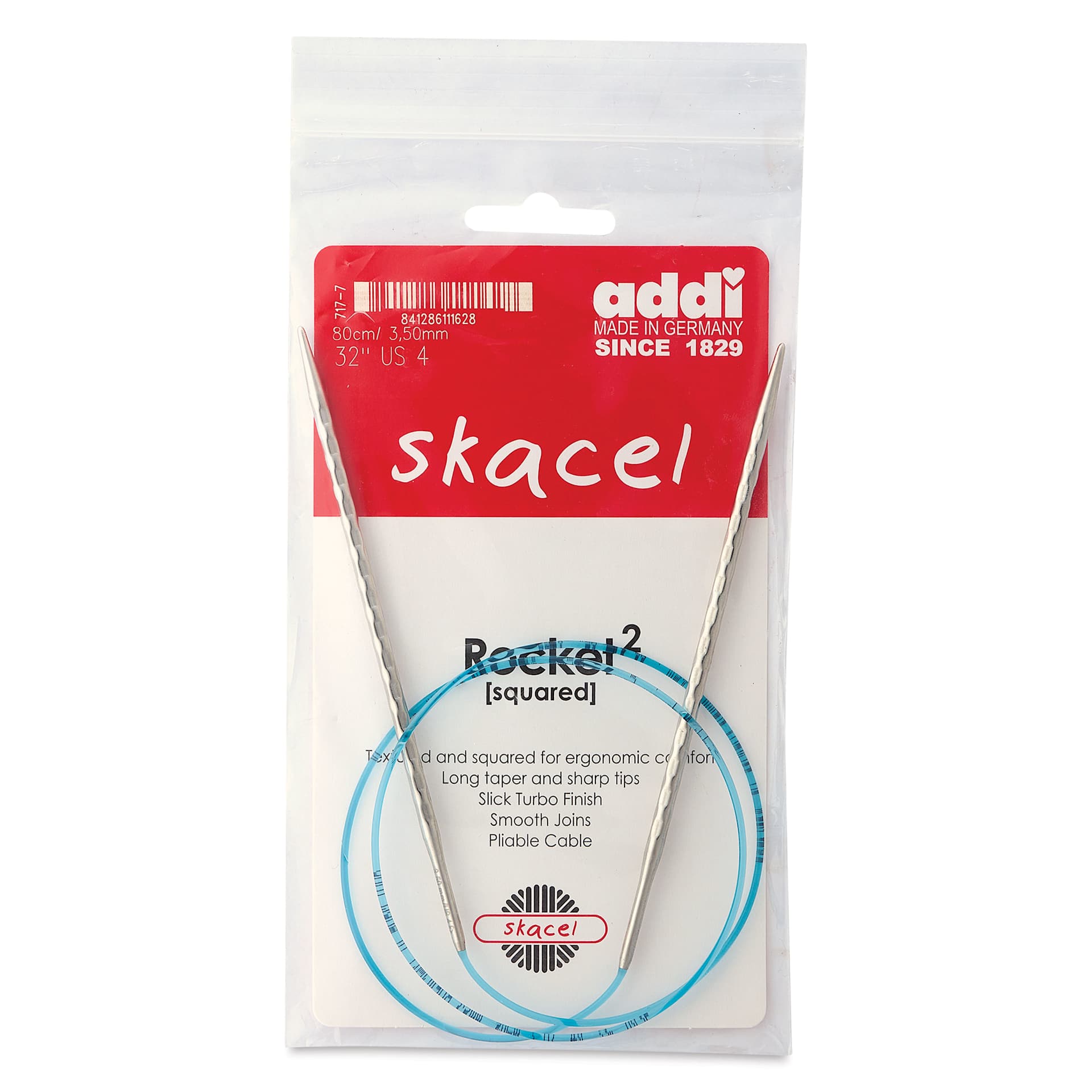 Skacel by Addi Rocket2 Circular Knitting Needles - US 04, 32" front of packaging
